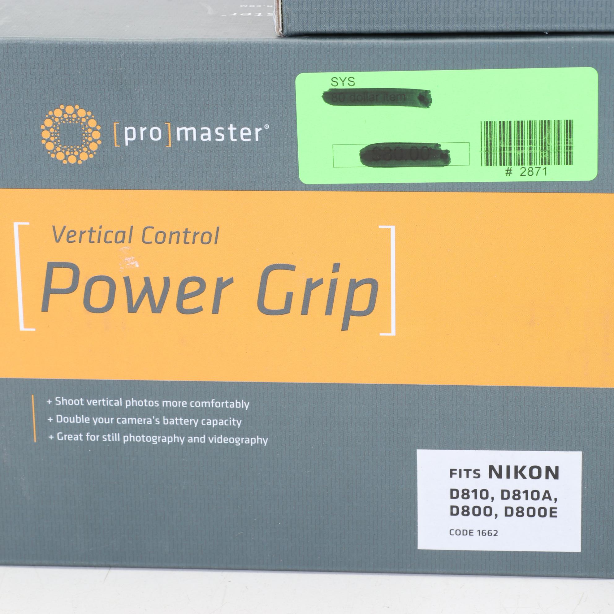 Nikon Accessories with Power Grips, L-Brackets and Battery Pack