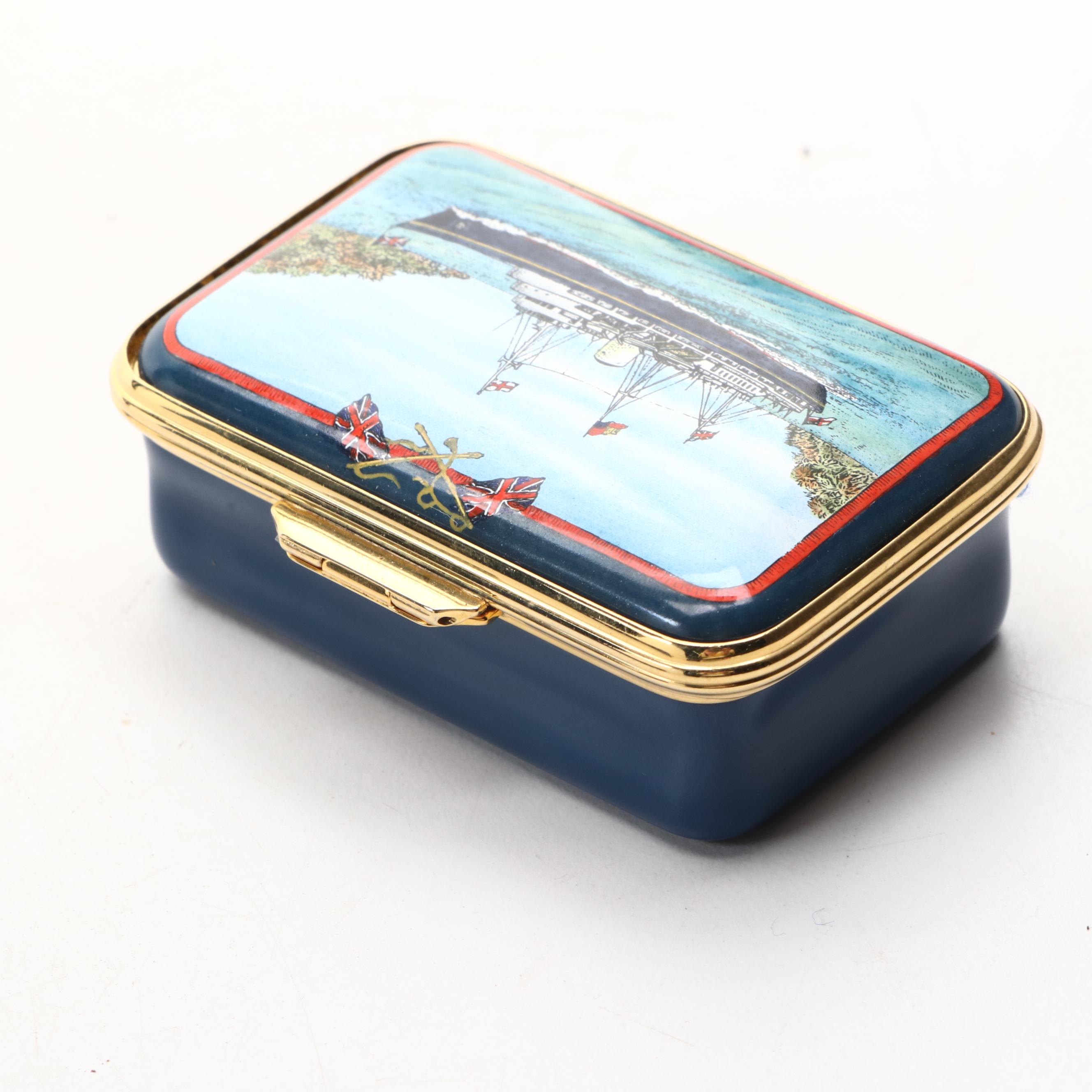 Halcyon Days Limited Edition "The Royal Yacht Britannia" Enamel Box