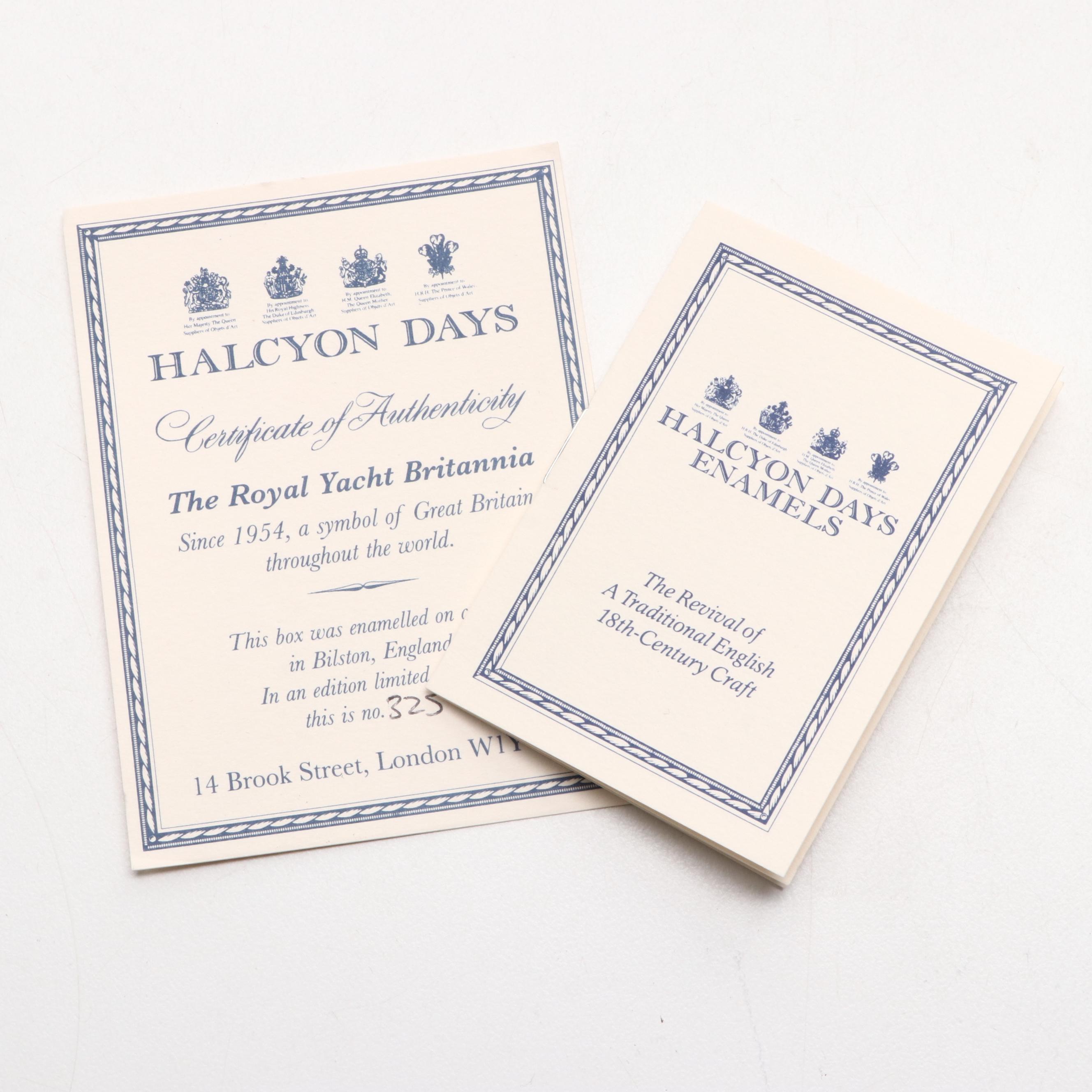 Halcyon Days Limited Edition "The Royal Yacht Britannia" Enamel Box