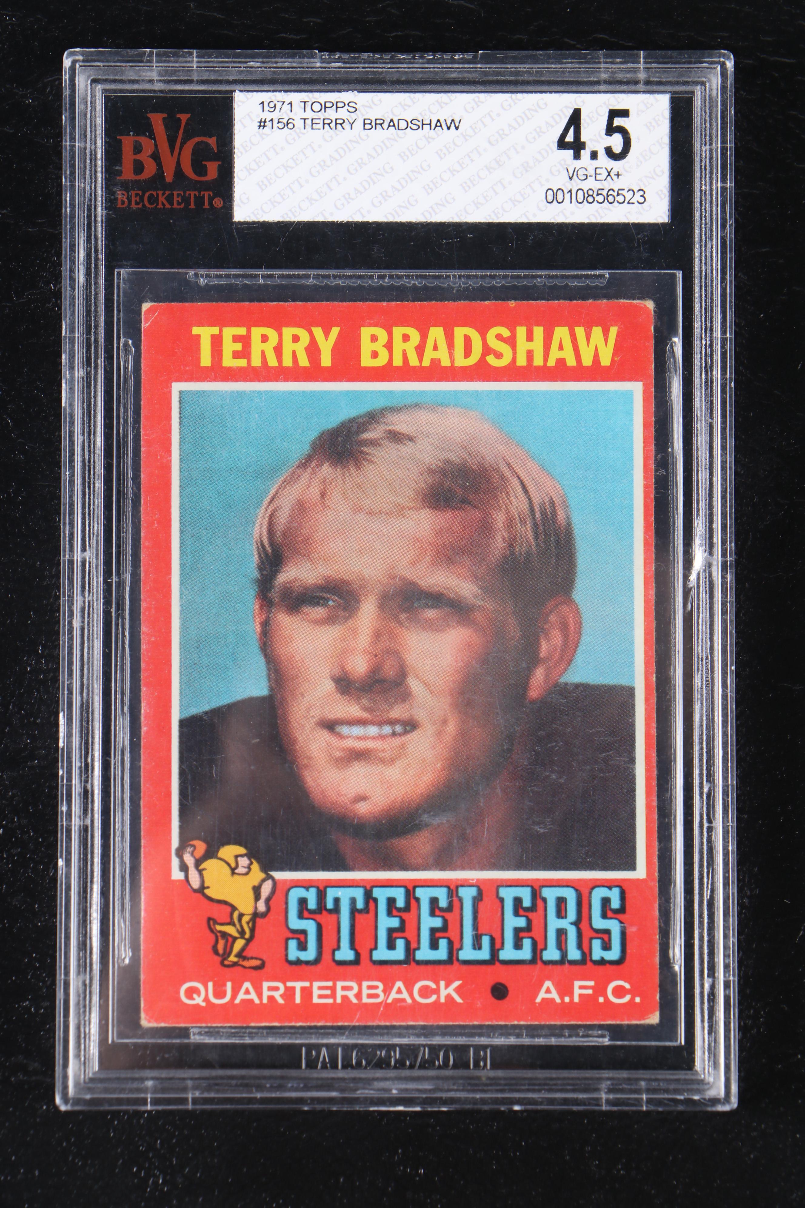 1971 Topps Football Card Complete Set with Terry Bradshaw Graded Rookie