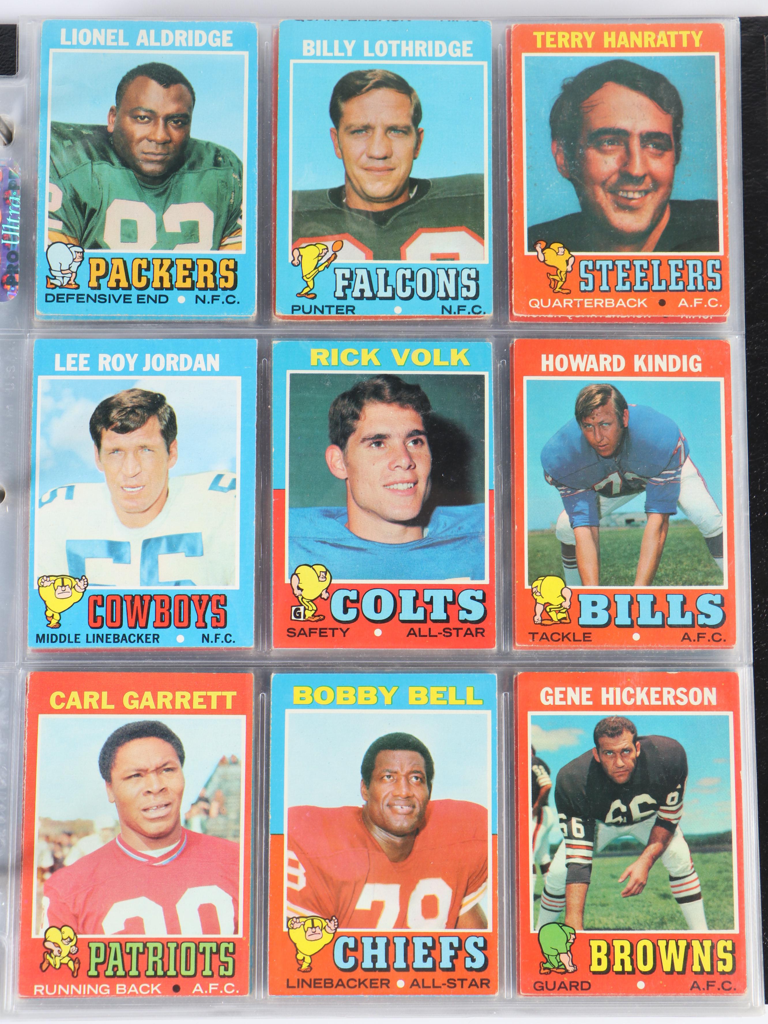 1971 Topps Football Card Complete Set with Terry Bradshaw Graded Rookie