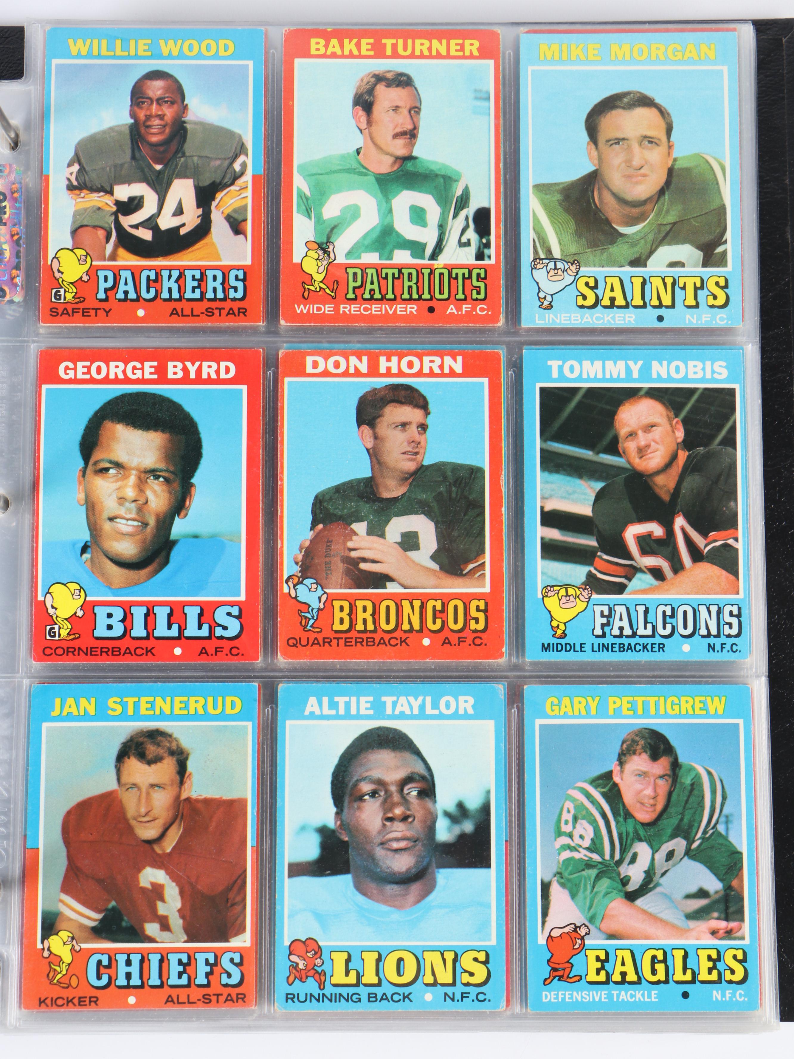 1971 Topps Football Card Complete Set with Terry Bradshaw Graded Rookie