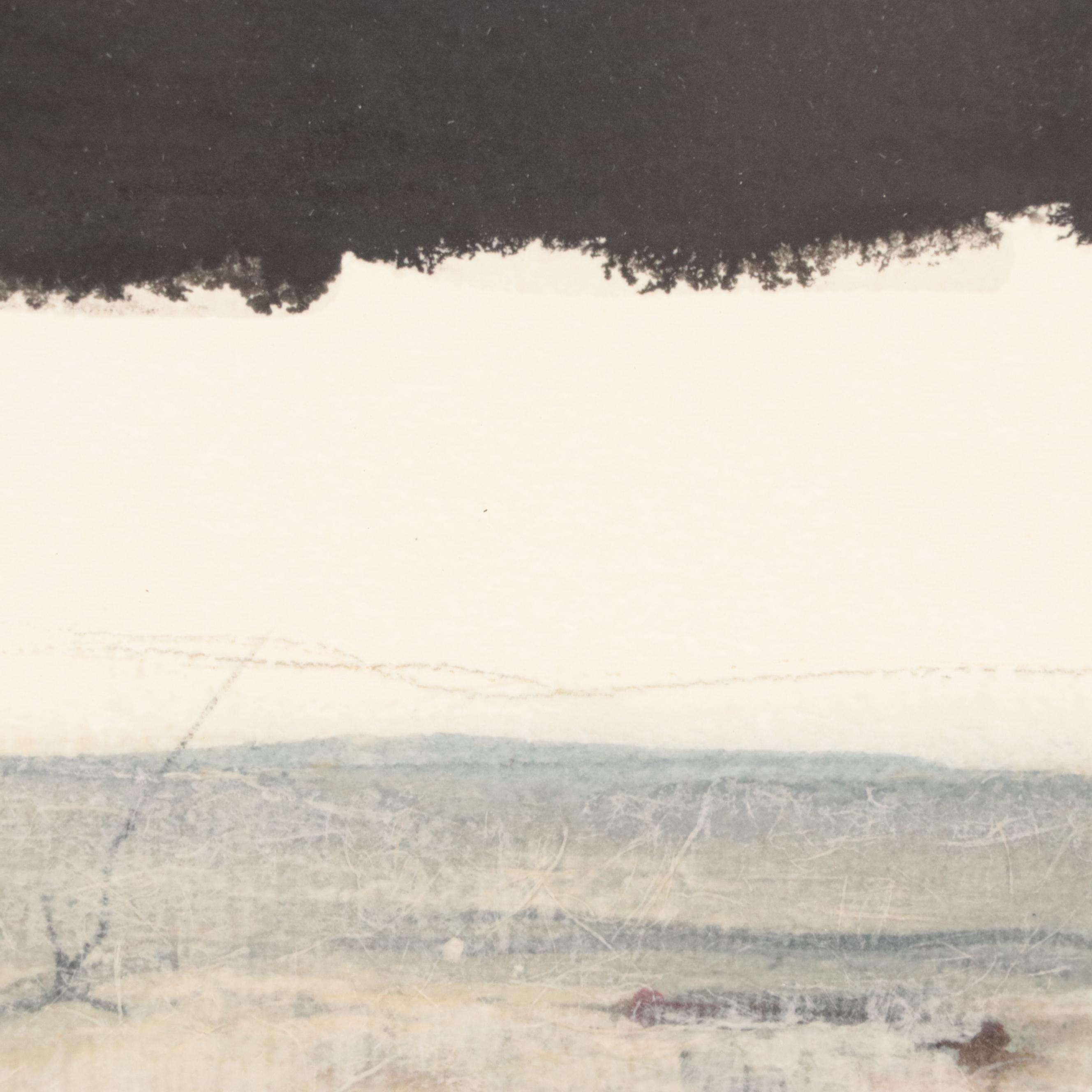 Atmospheric Landscape Ink and Watercolor Painting