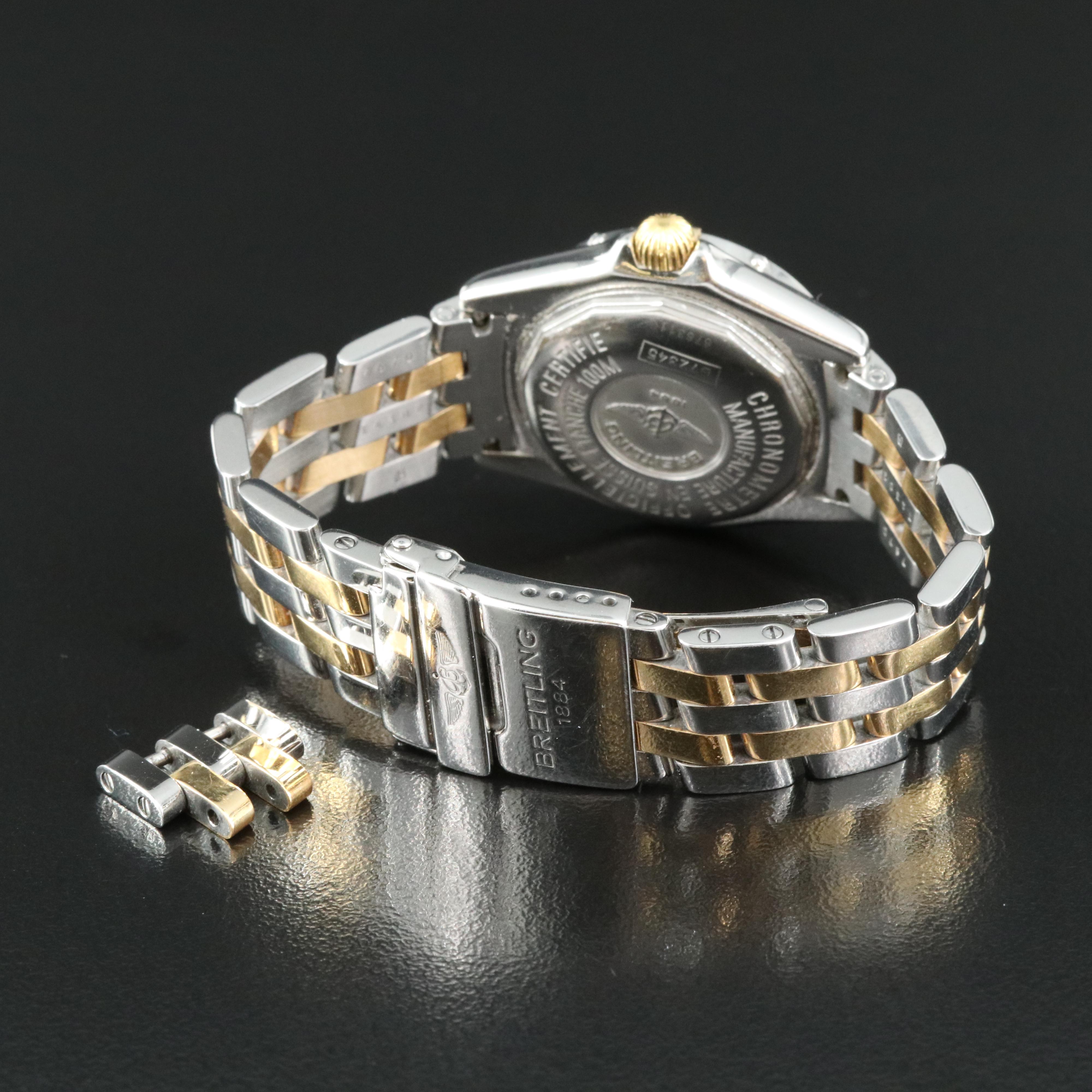 Breitling Callistino Blue Mother-of-Pearl Dial with Gold Indices Watch