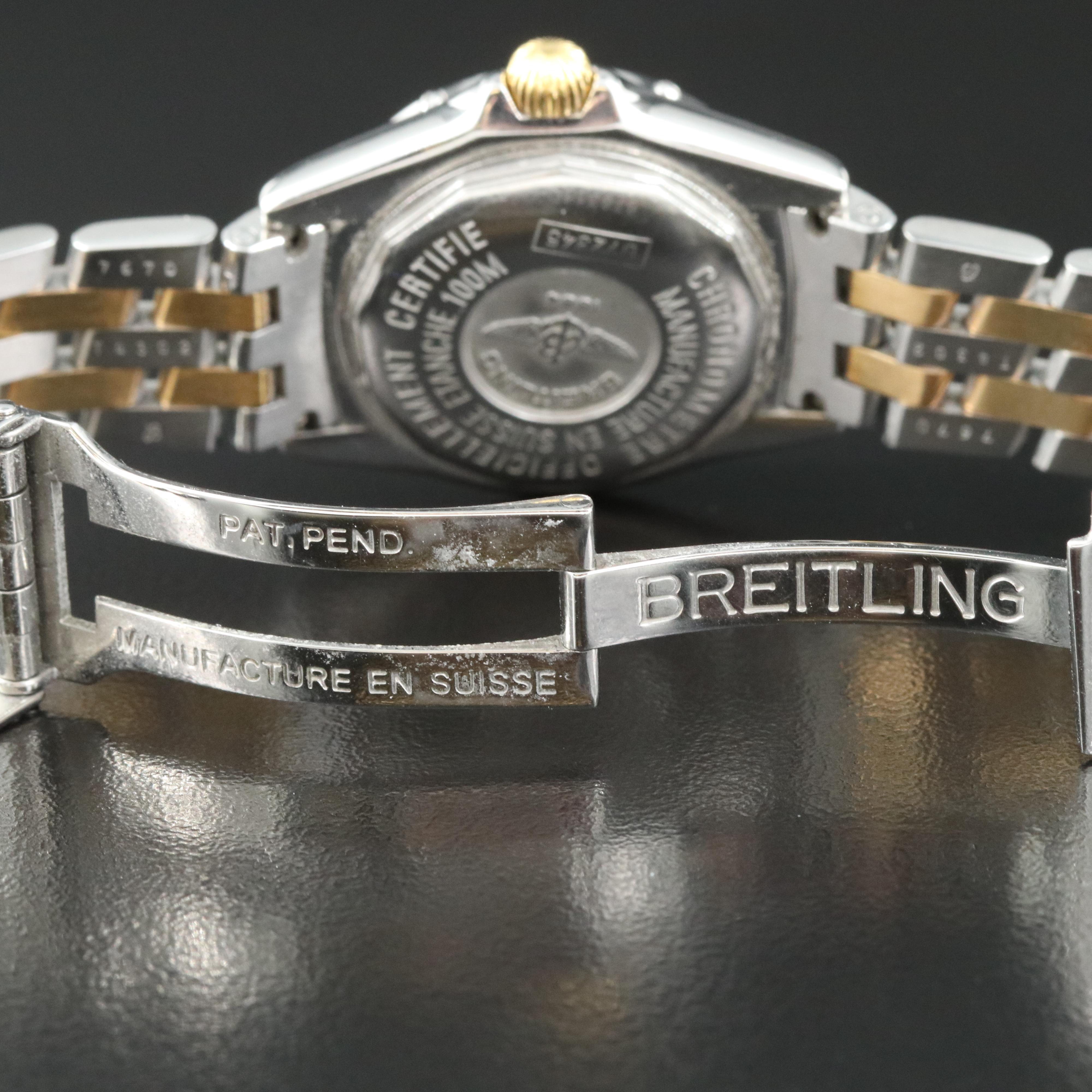 Breitling Callistino Blue Mother-of-Pearl Dial with Gold Indices Watch