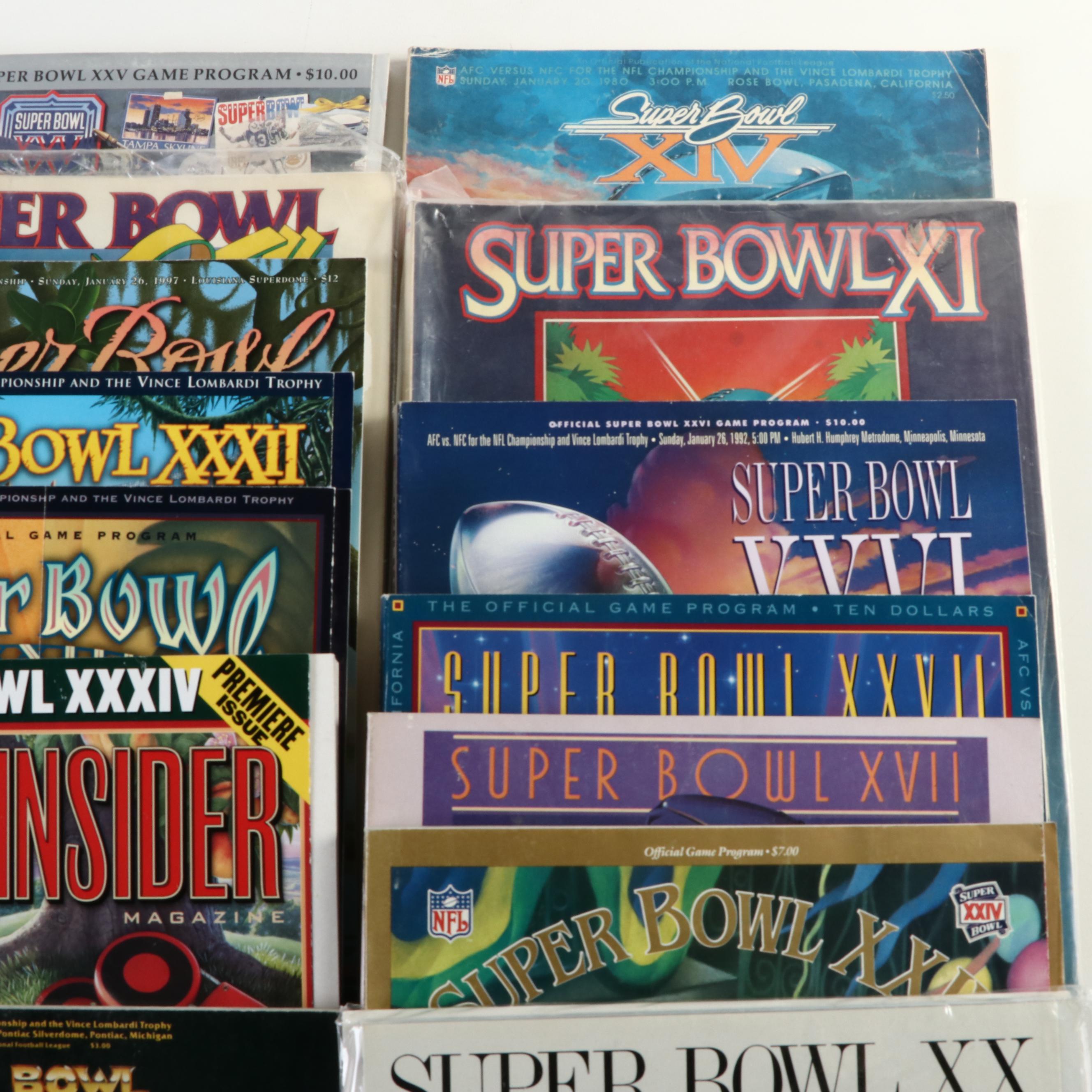Vintage Super Bowl Programs Featuring San Francisco 49ers, Dallas Cowboys, More
