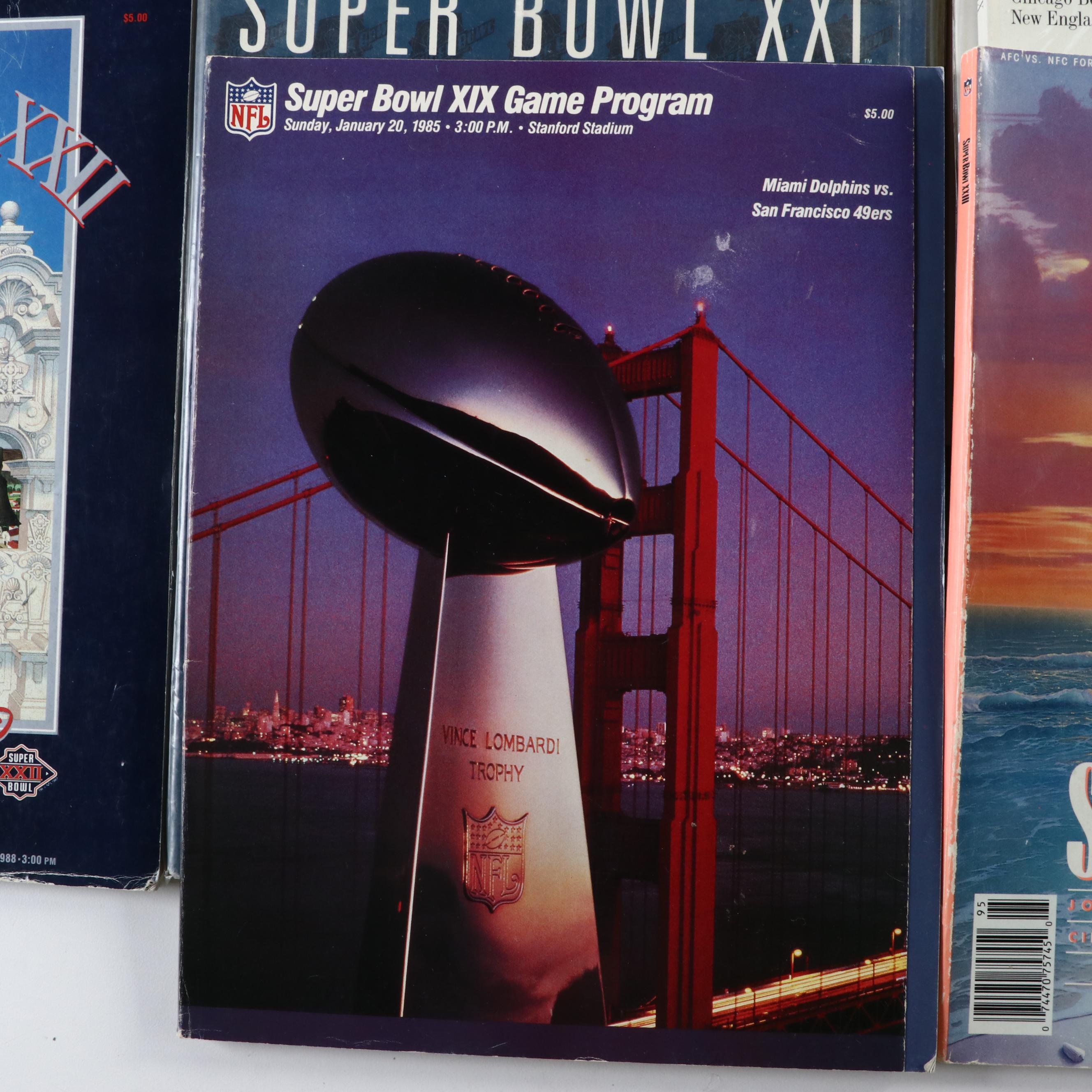 Vintage Super Bowl Programs Featuring San Francisco 49ers, Dallas Cowboys, More