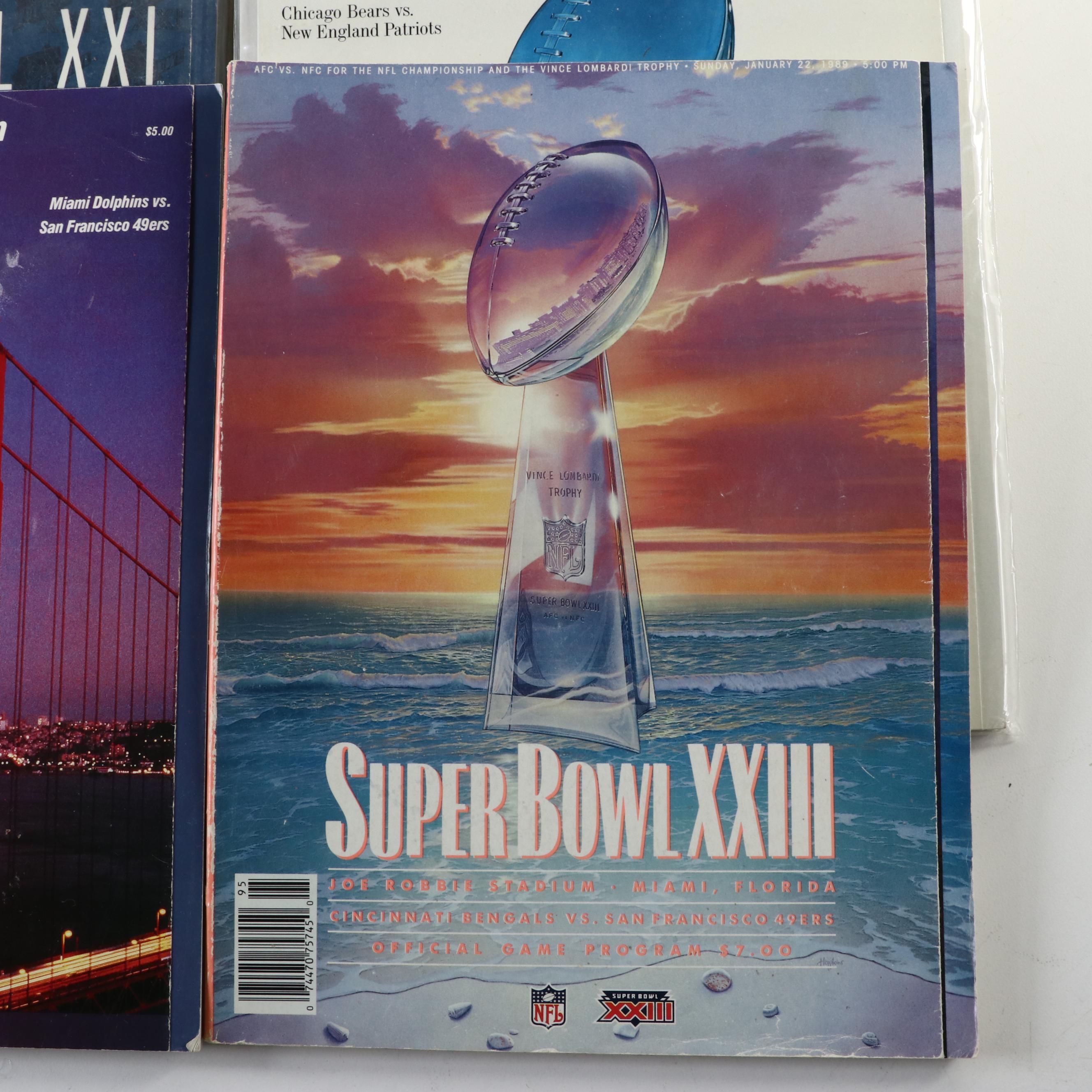 Vintage Super Bowl Programs Featuring San Francisco 49ers, Dallas Cowboys, More