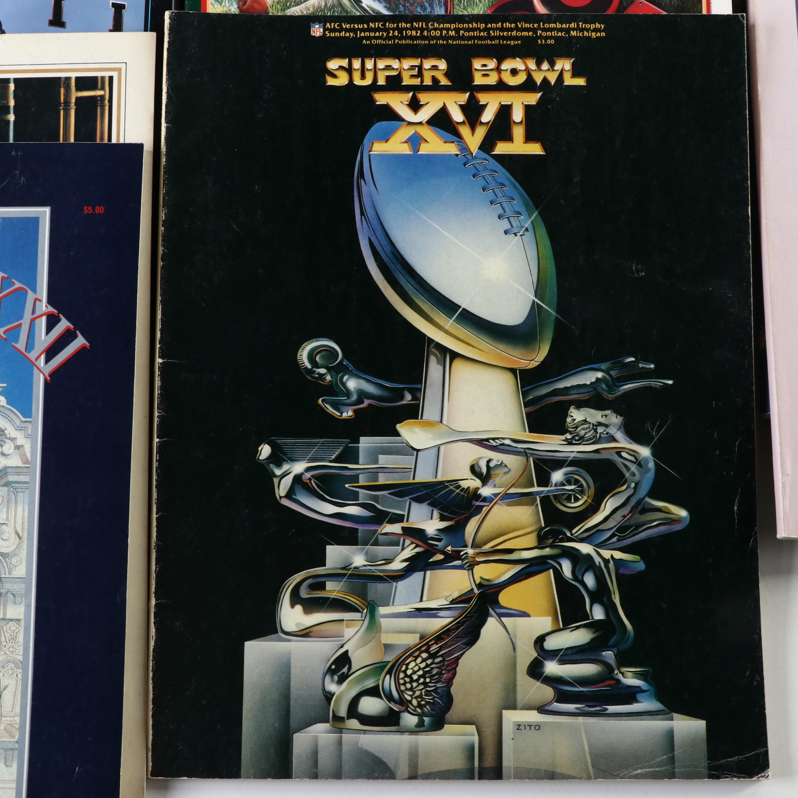 Vintage Super Bowl Programs Featuring San Francisco 49ers, Dallas Cowboys, More
