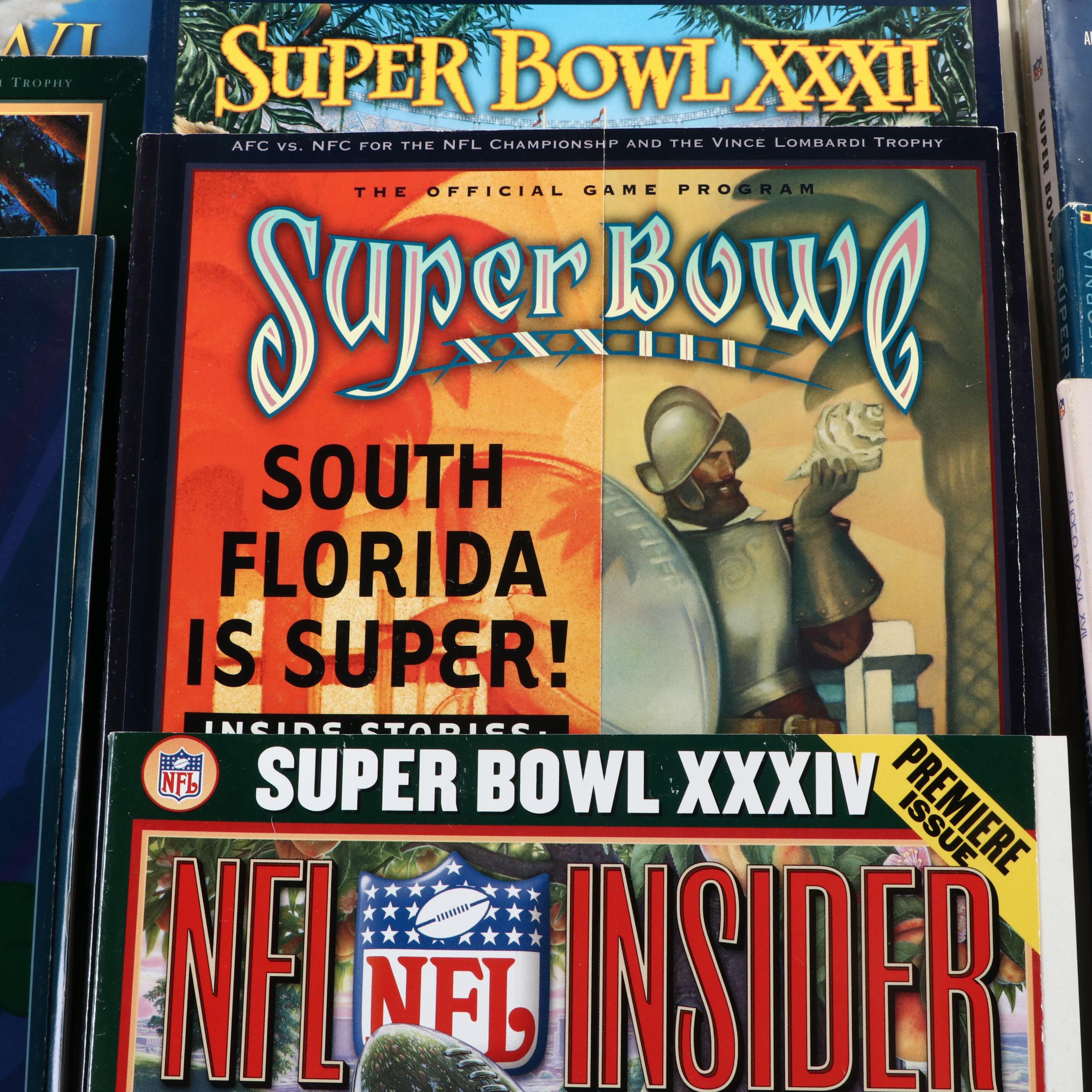 Vintage Super Bowl Programs Featuring San Francisco 49ers, Dallas Cowboys, More