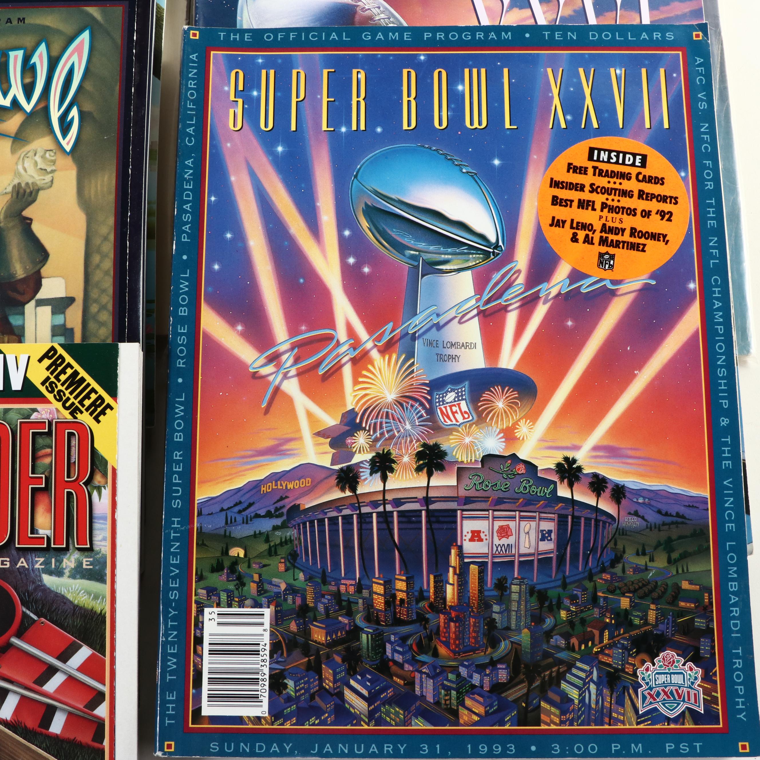 Vintage Super Bowl Programs Featuring San Francisco 49ers, Dallas Cowboys, More