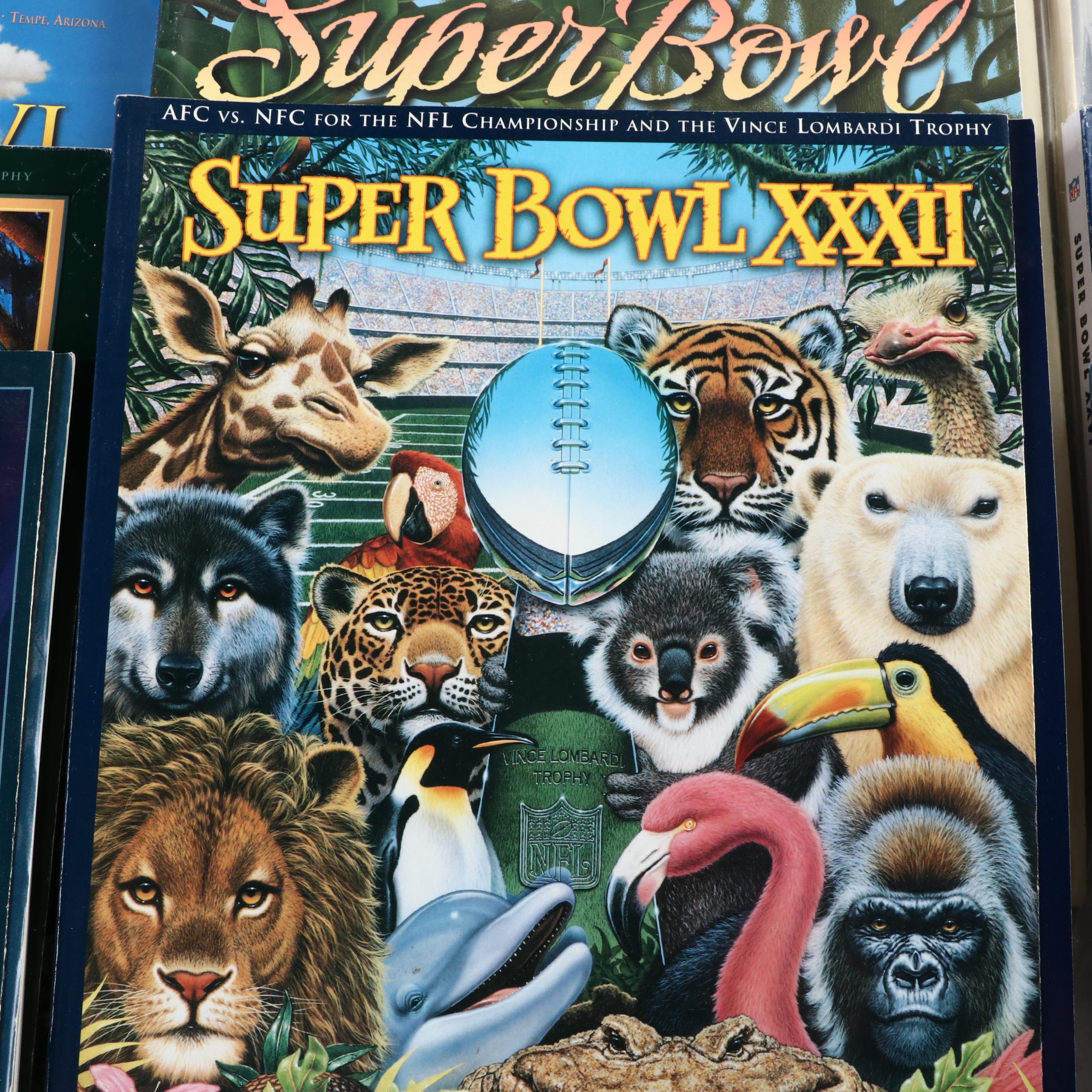 Vintage Super Bowl Programs Featuring San Francisco 49ers, Dallas Cowboys, More