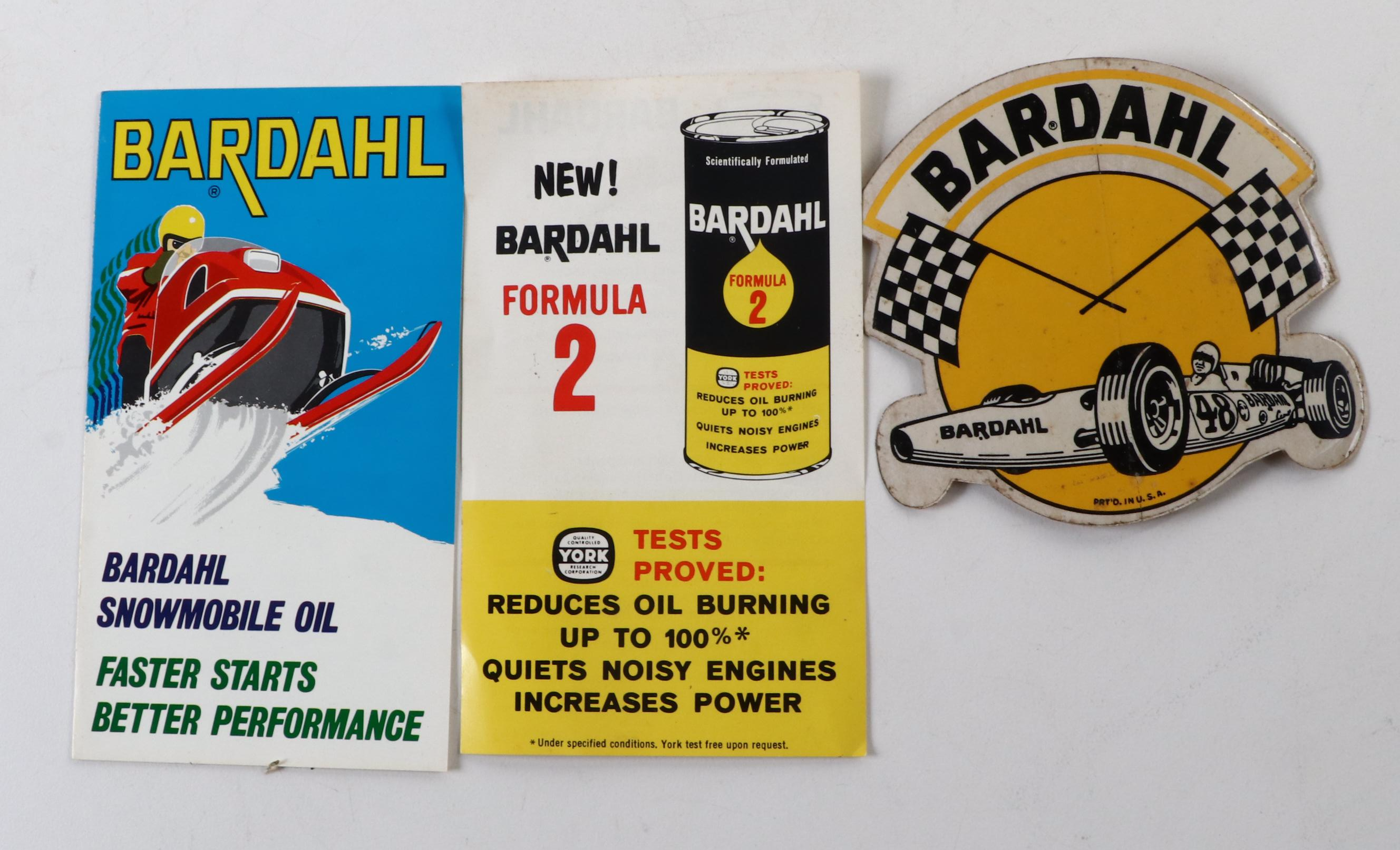 Bardahl Formula 2 Motor Oil Posters, Decals and Screwdrivers, Mid-20th Century