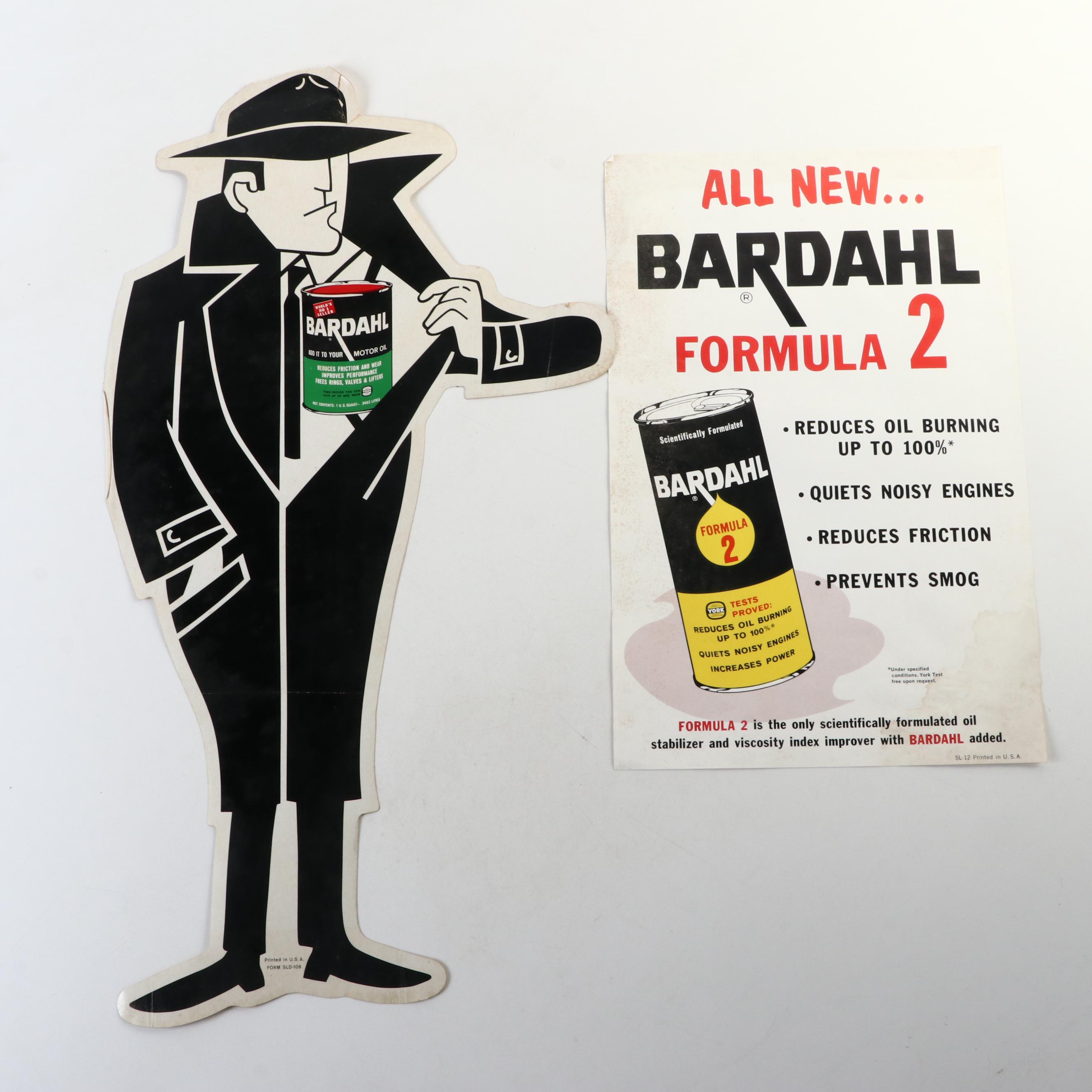 Bardahl Formula 2 Motor Oil Posters, Decals and Screwdrivers, Mid-20th Century