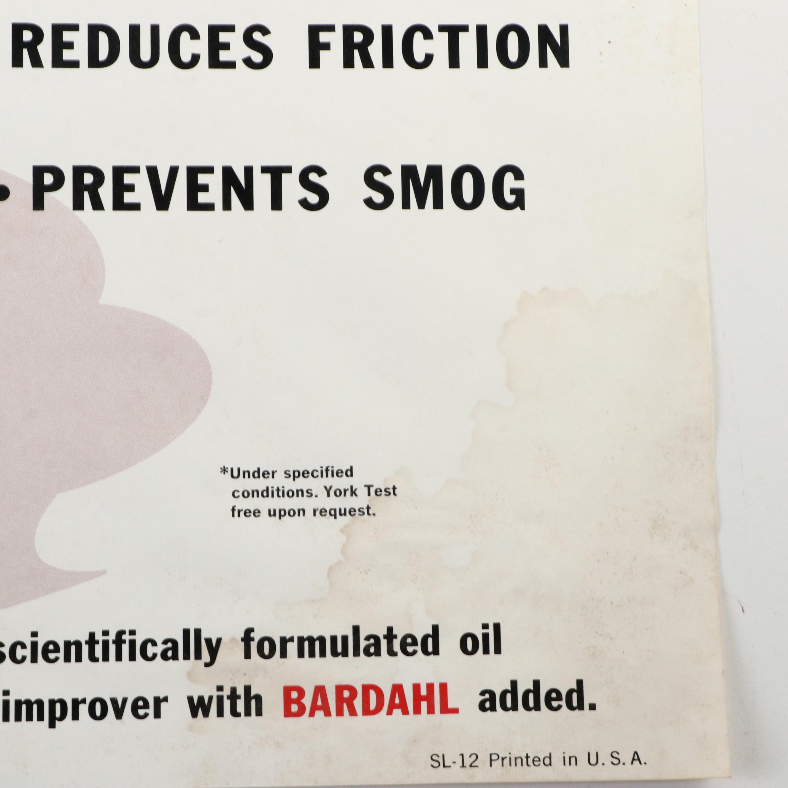 Bardahl Formula 2 Motor Oil Posters, Decals and Screwdrivers, Mid-20th Century