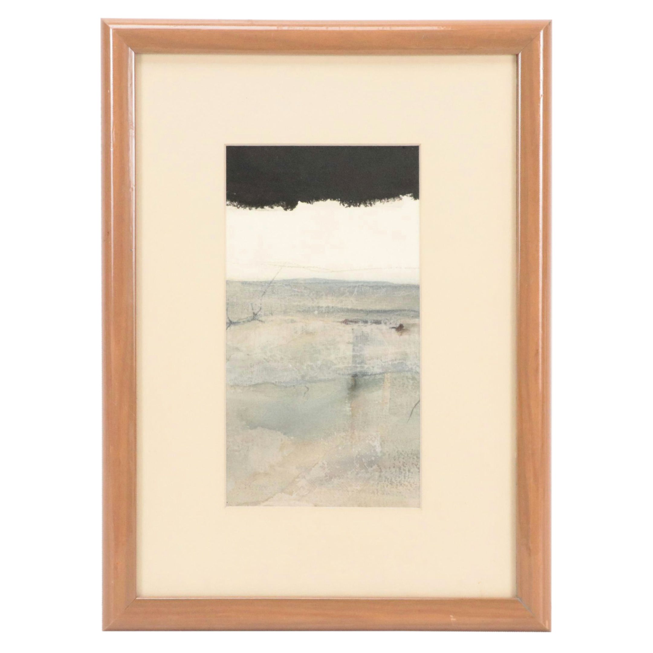 Atmospheric Landscape Ink and Watercolor Painting