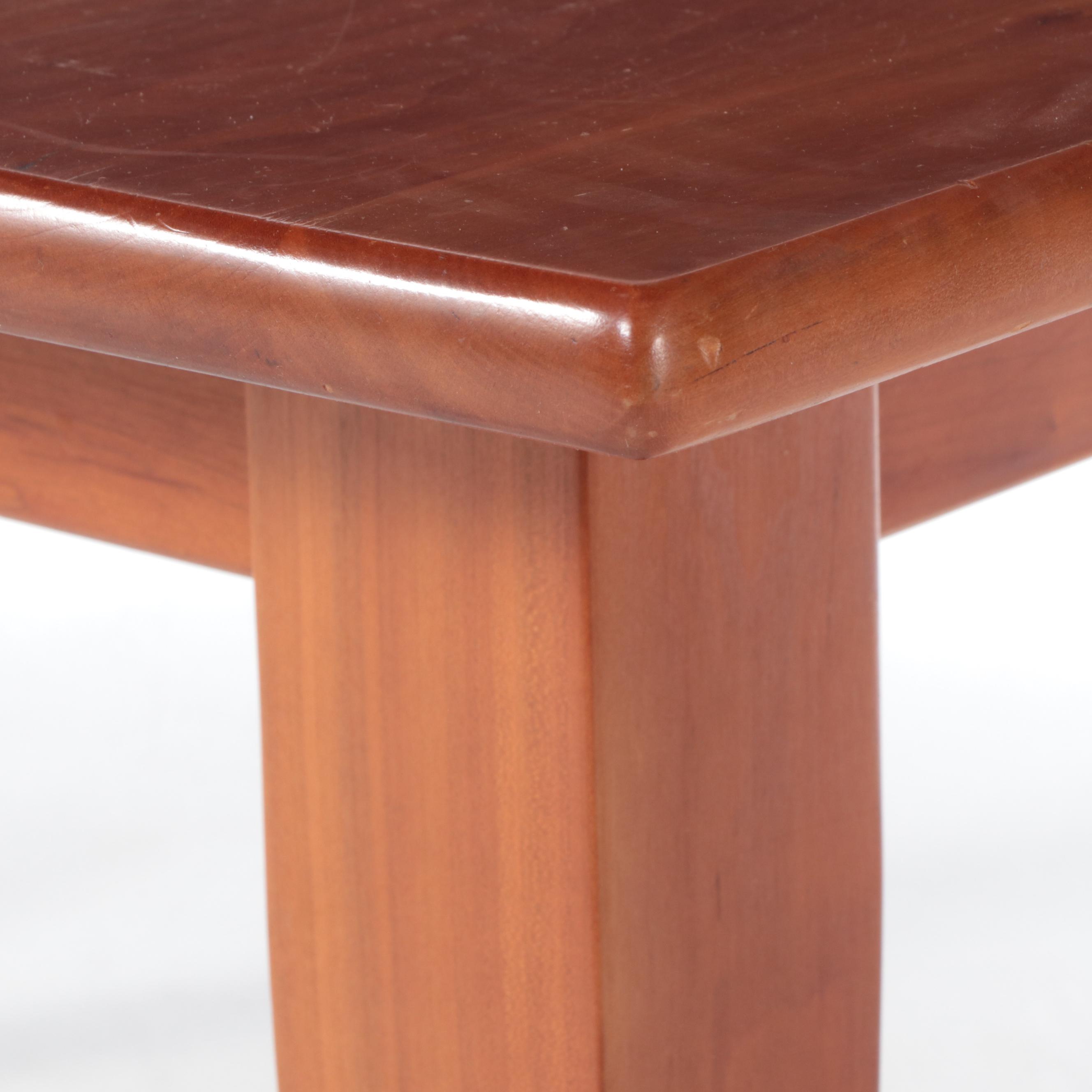 American Colonial Style Cherrywood Extension Dining Table and Six Chairs