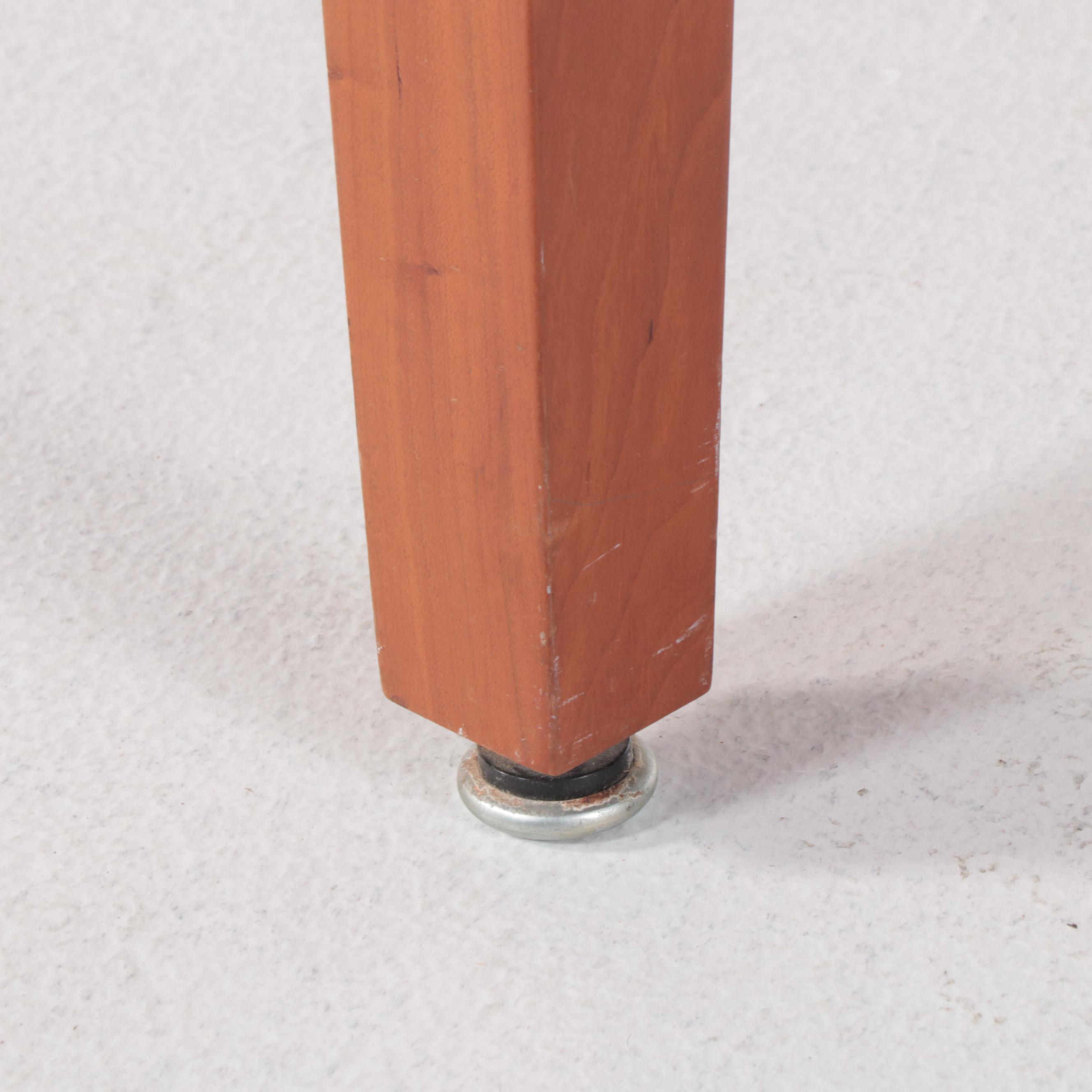 American Colonial Style Cherrywood Extension Dining Table and Six Chairs