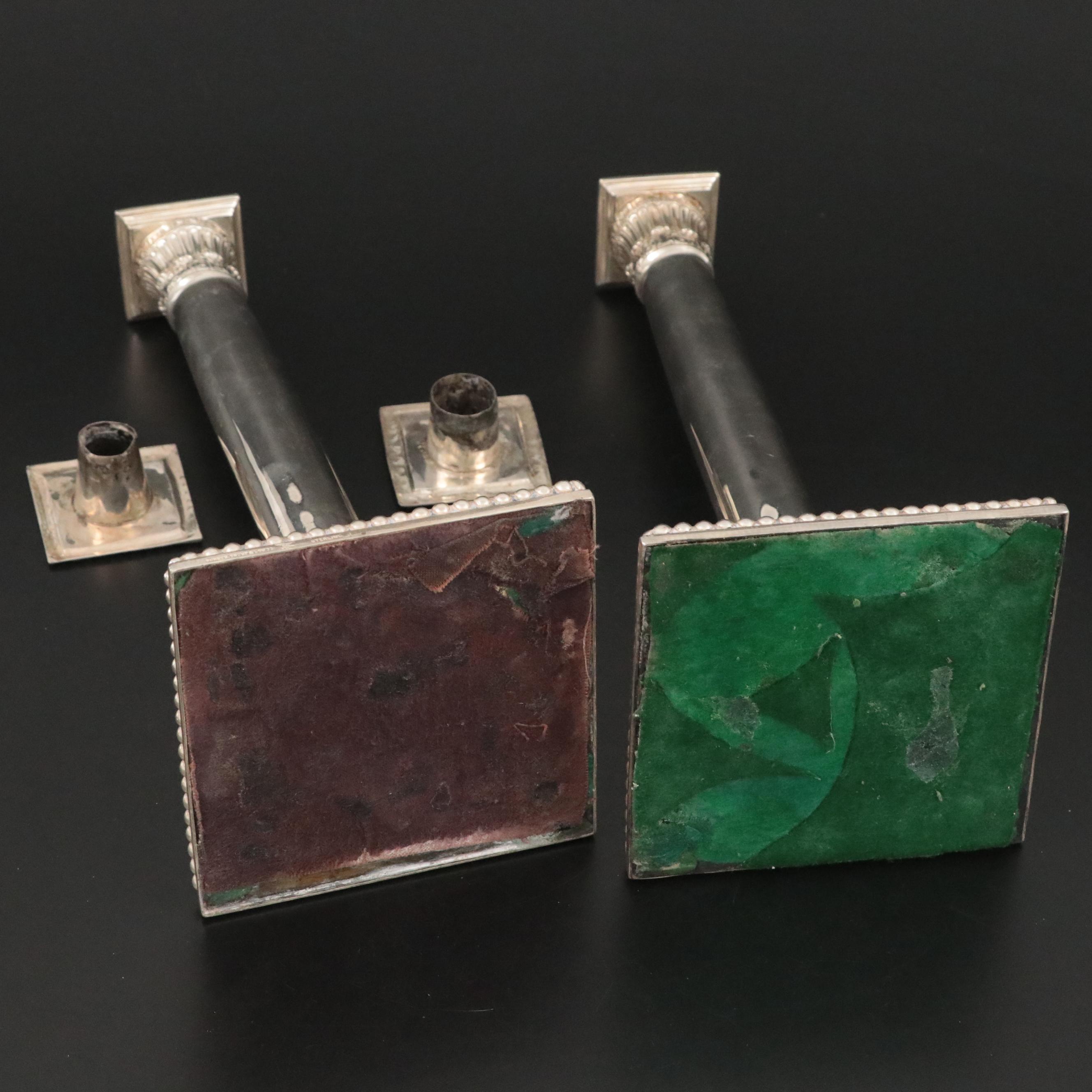 Shreve, Crump & Low Sterling Silver Corinthian Columnate Candlesticks