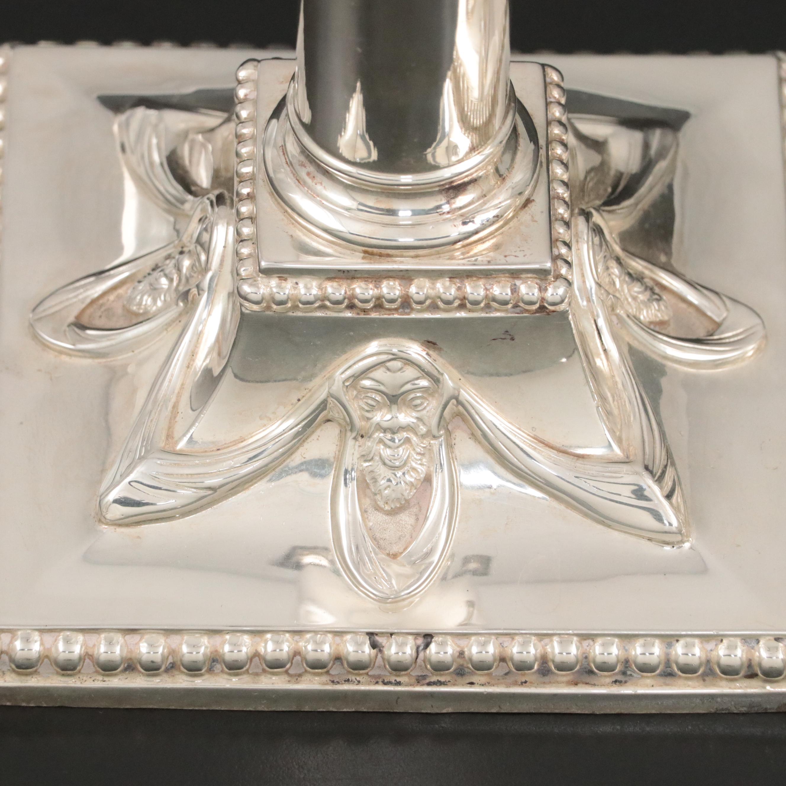 Shreve, Crump & Low Sterling Silver Corinthian Columnate Candlesticks