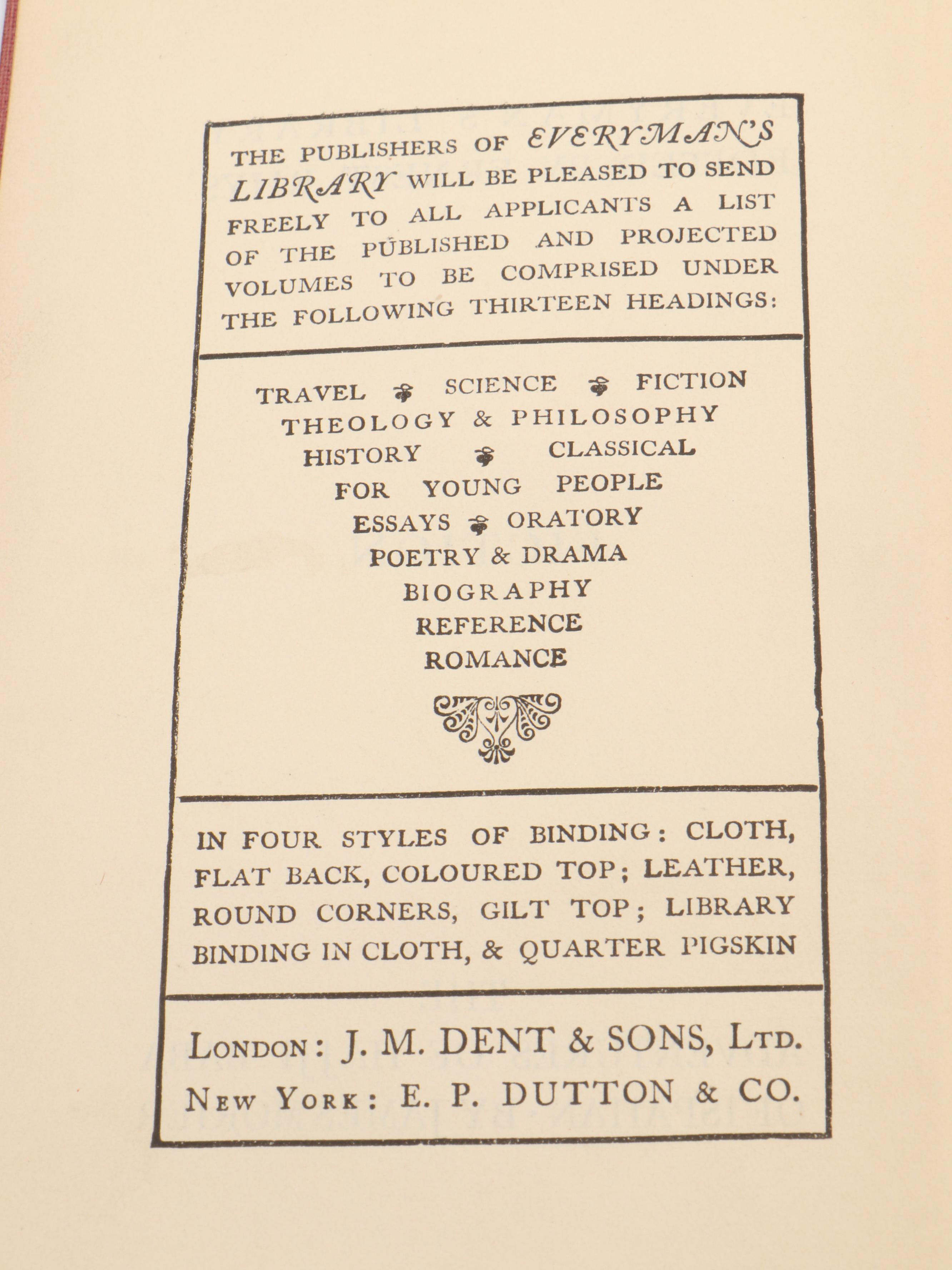 Everyman's Library "Doctor Thorne" by Anthony Trollope and More Classics