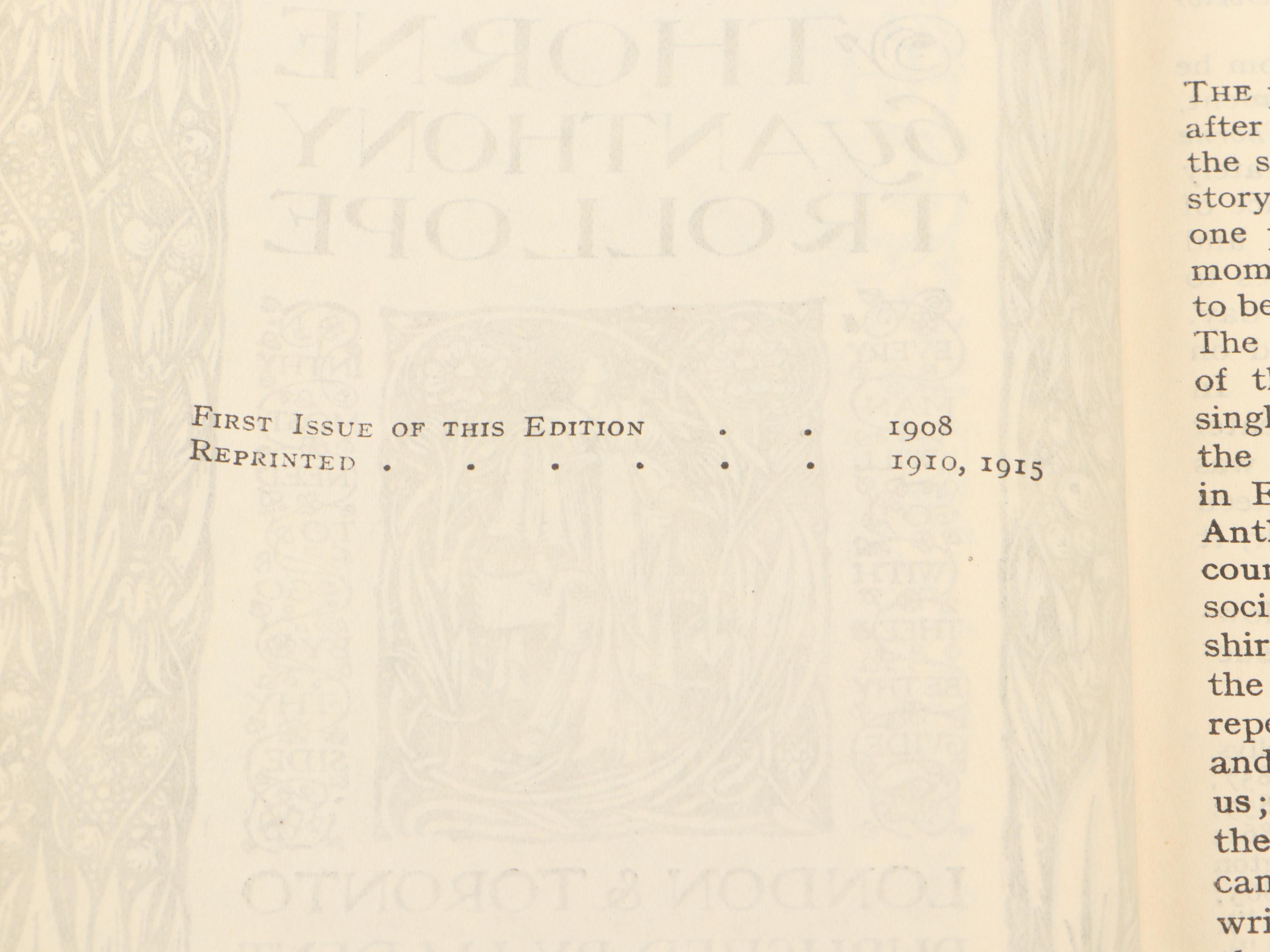 Everyman's Library "Doctor Thorne" by Anthony Trollope and More Classics