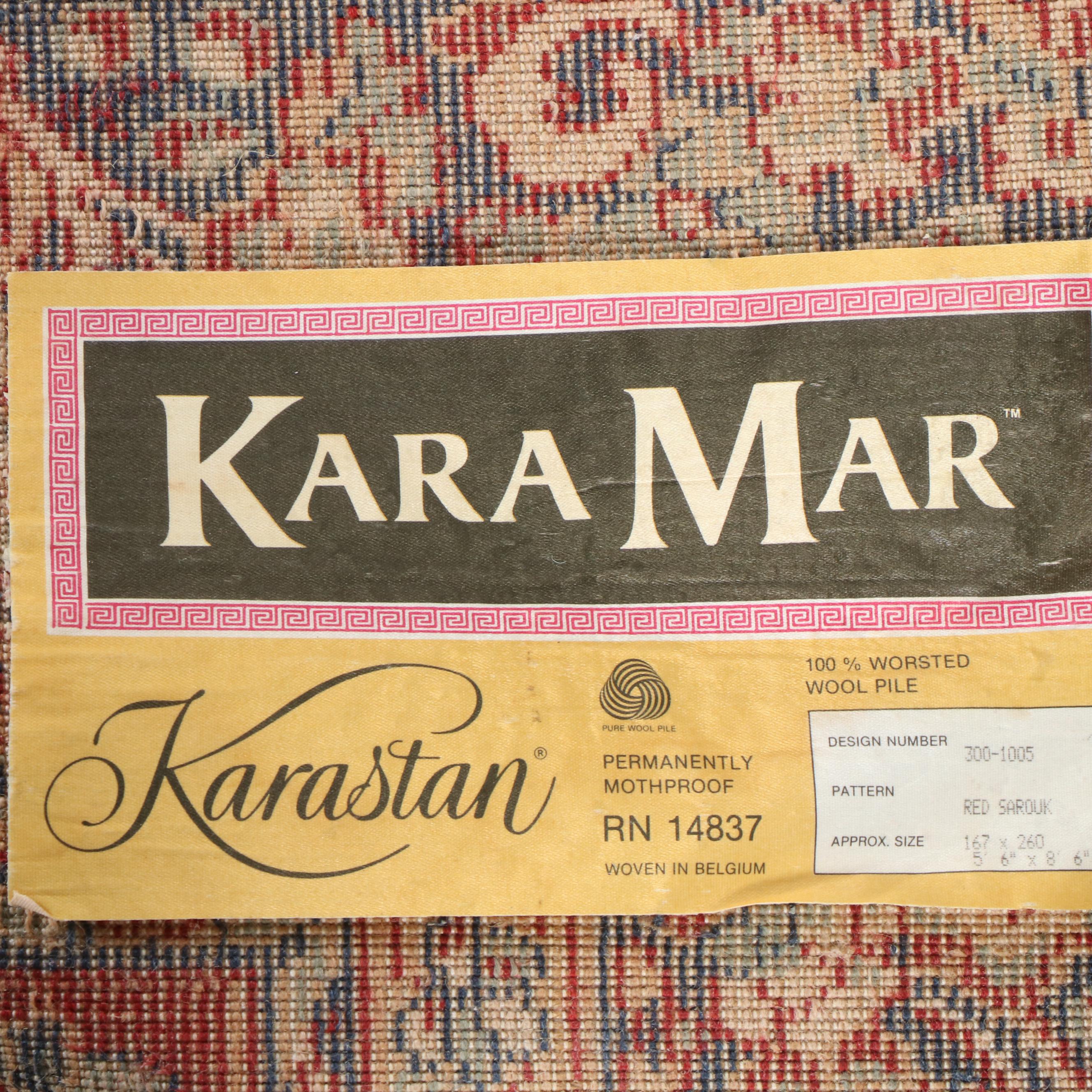 5'5 x 8'9 Machine Made Karastan Kara Mar Red Sarouk Area Rug EBTH