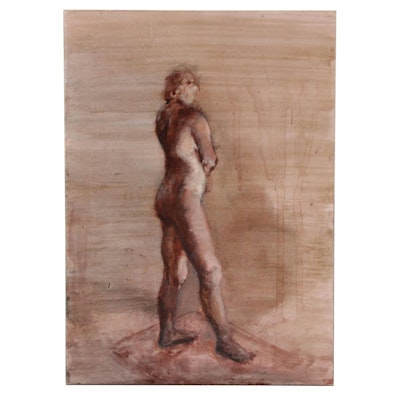 Sarah Szabo Oil Painting of Nude Figure, 21st Century