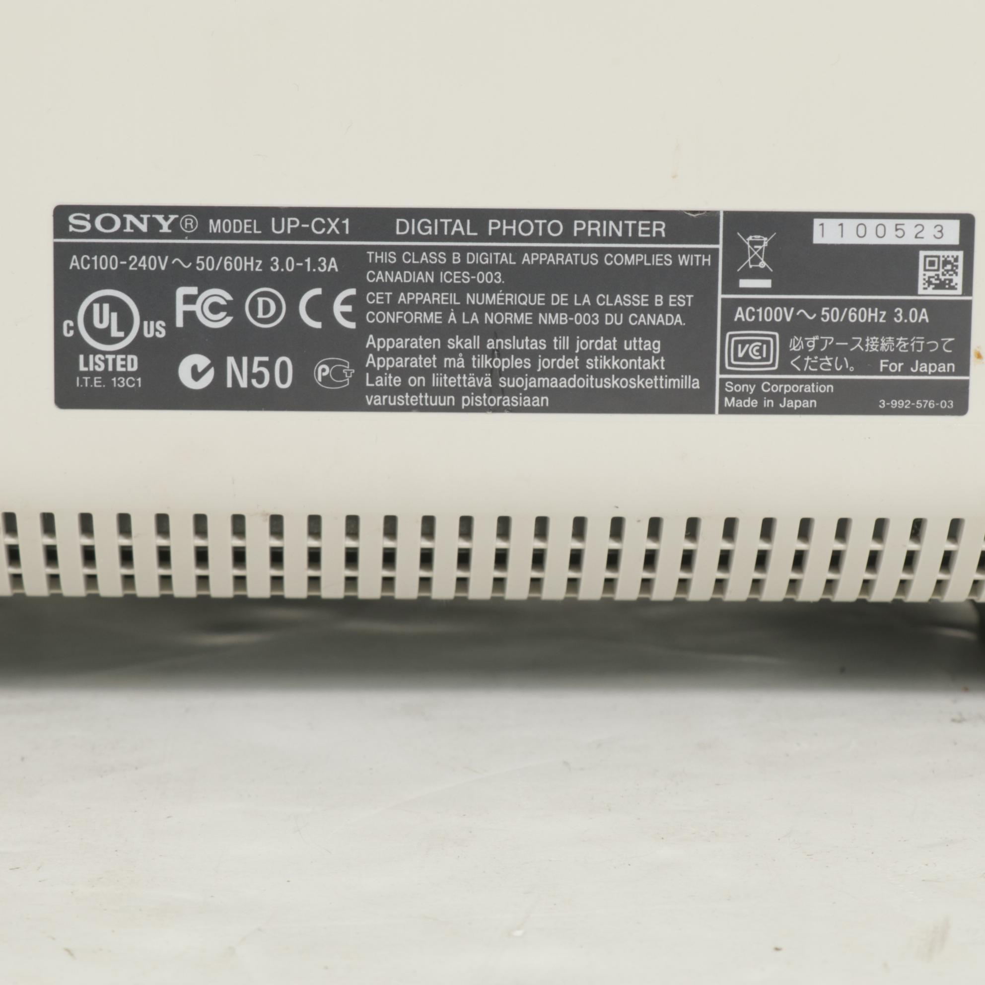 Sony UP-CX1 Digital Photo Printer