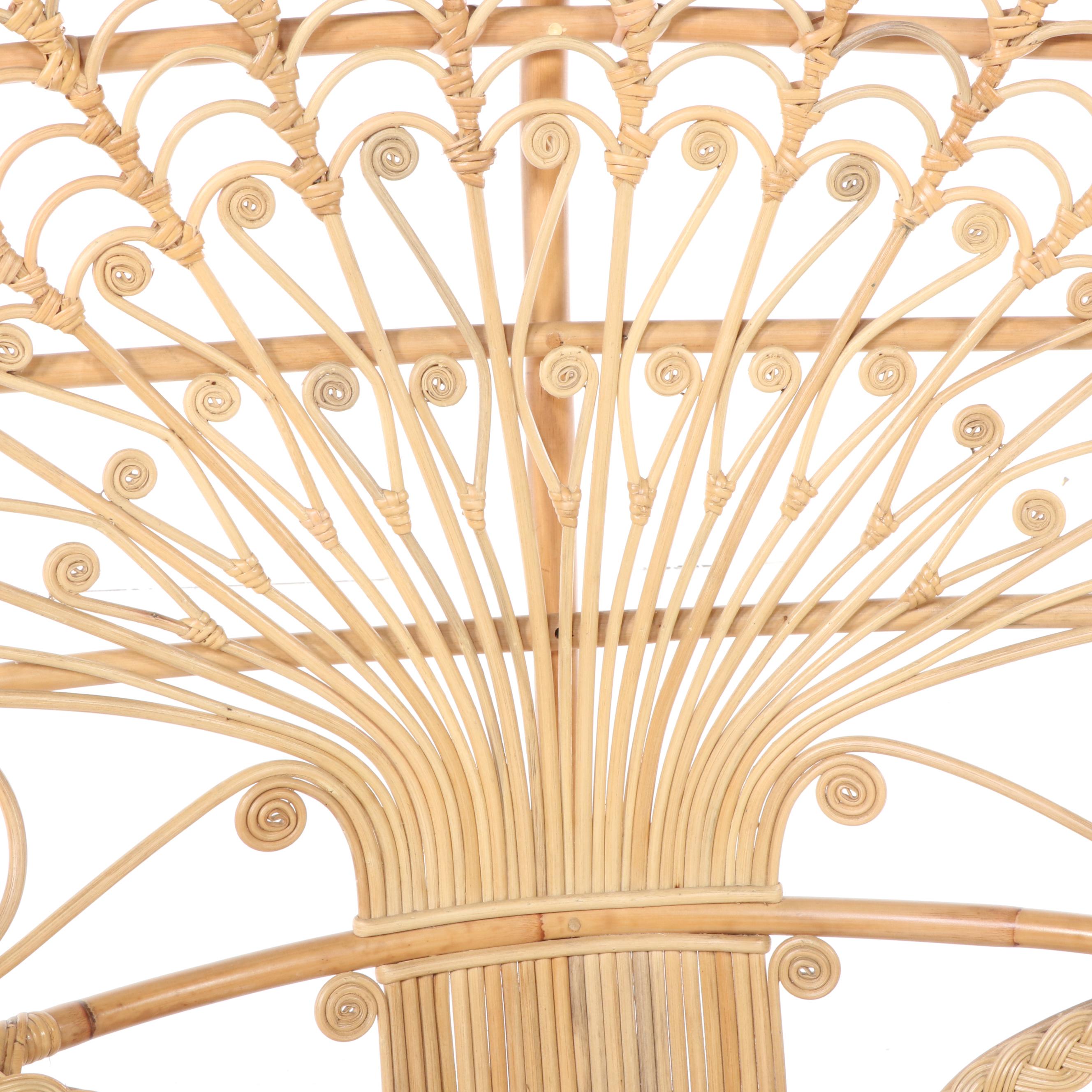 Blue Ocean Traders "Cabana" Rattan and Wicker Peacock Chair