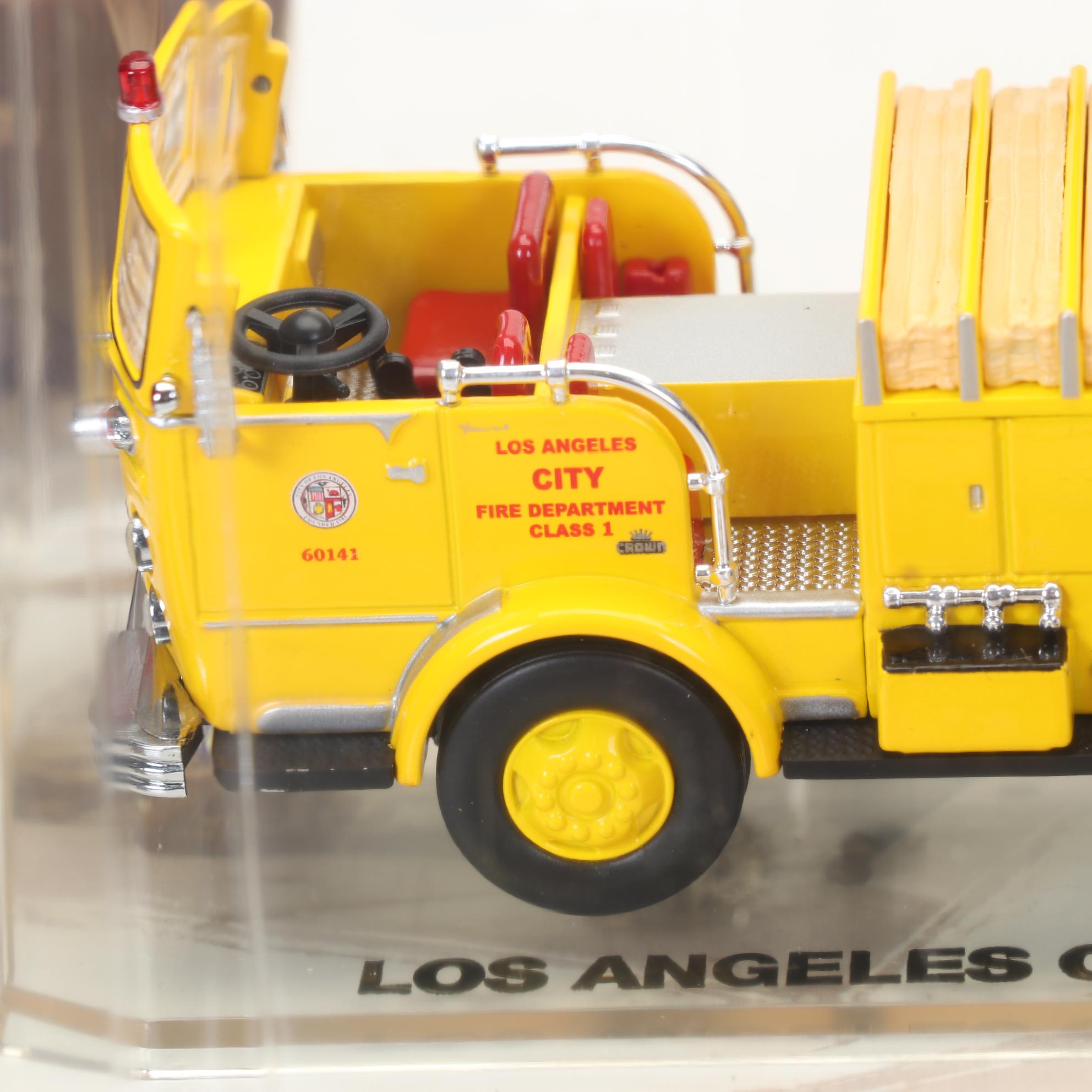 Six Code 3 Limited Edition Die Cast 1/64 Scale Fire Trucks, 21st Century