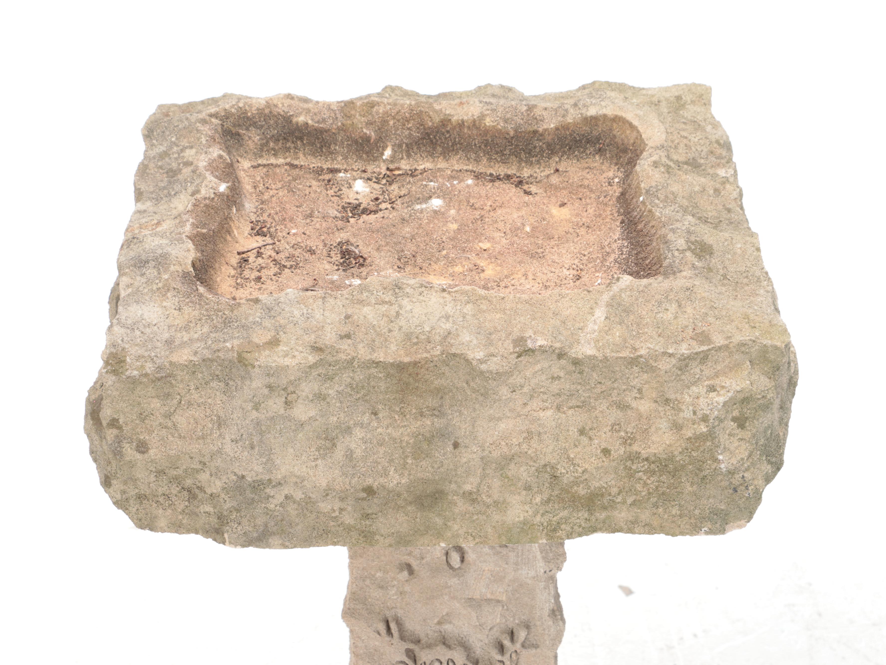 Sculptural Concrete Bird Bath