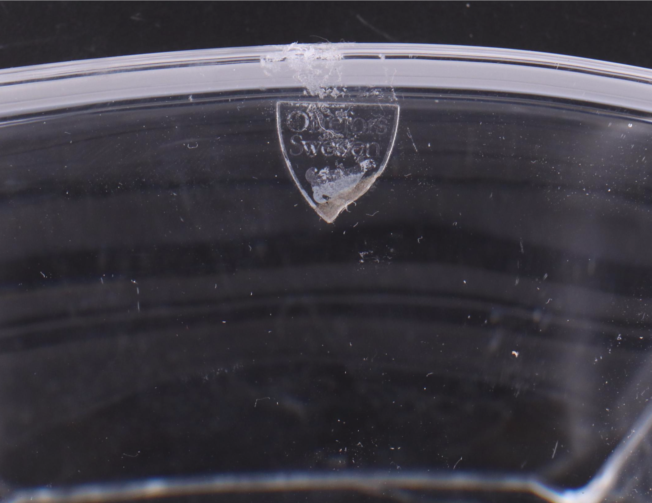 Orrefors Crystal Triangular Bowl or Centerpiece