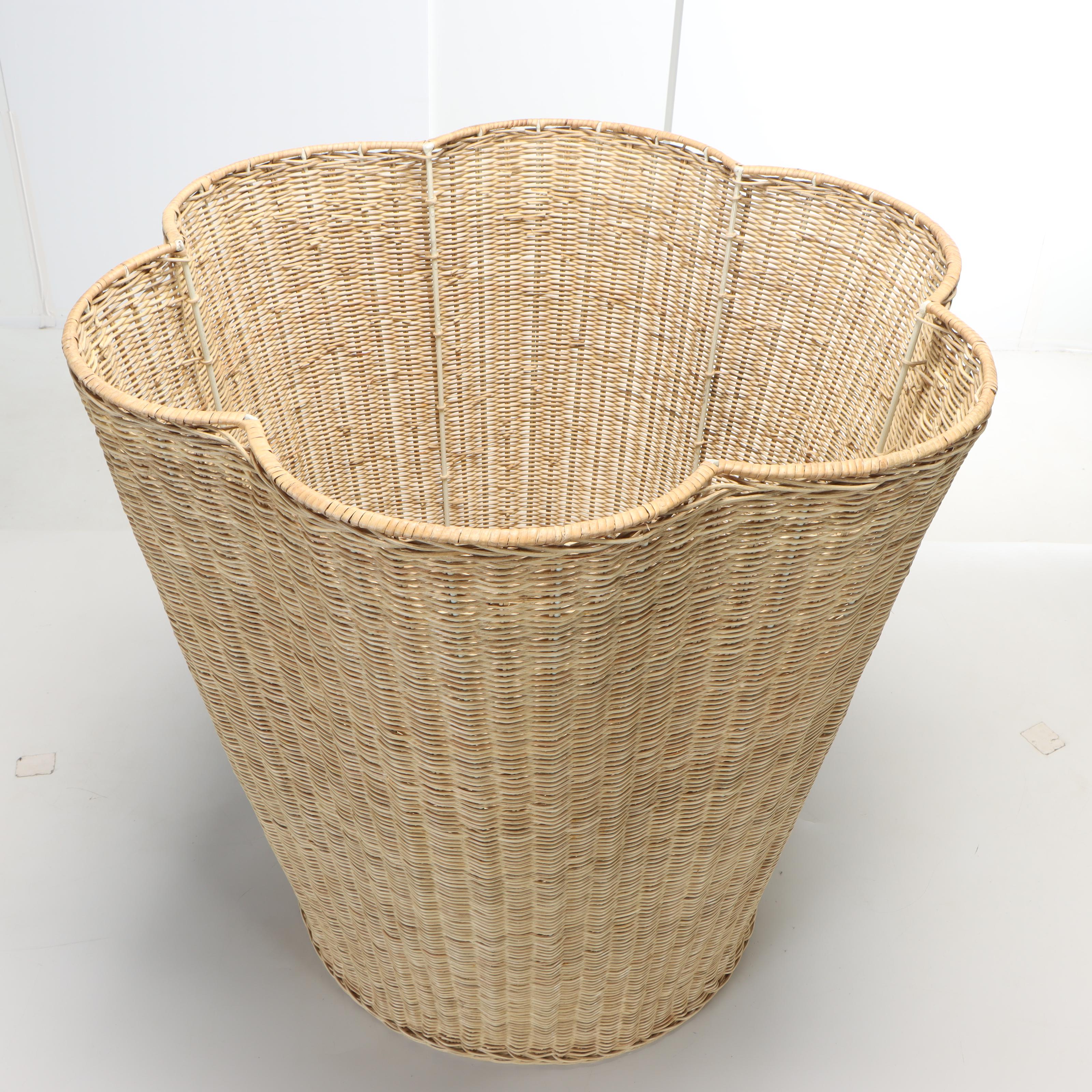 Wicker Woven Basket Style Side Table