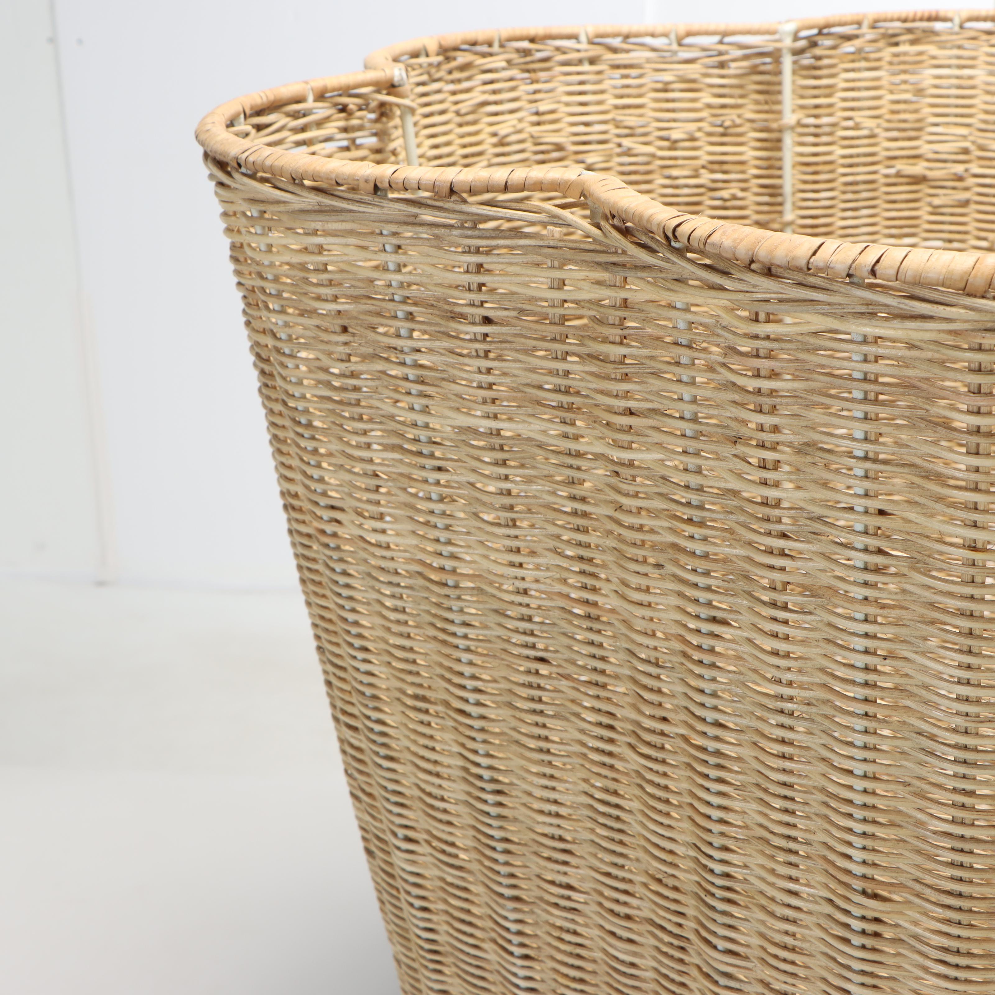 Wicker Woven Basket Style Side Table