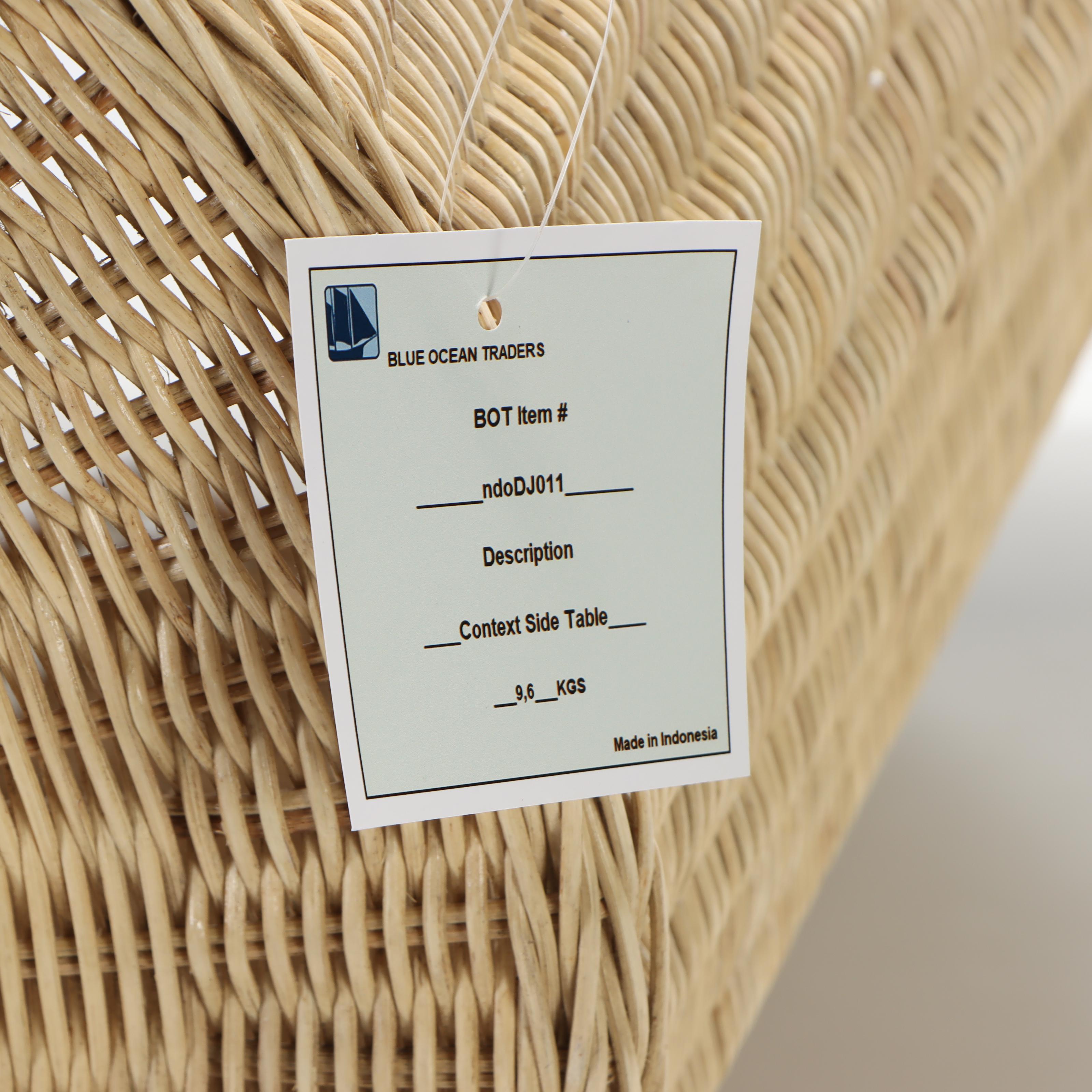 Wicker Woven Basket Style Side Table