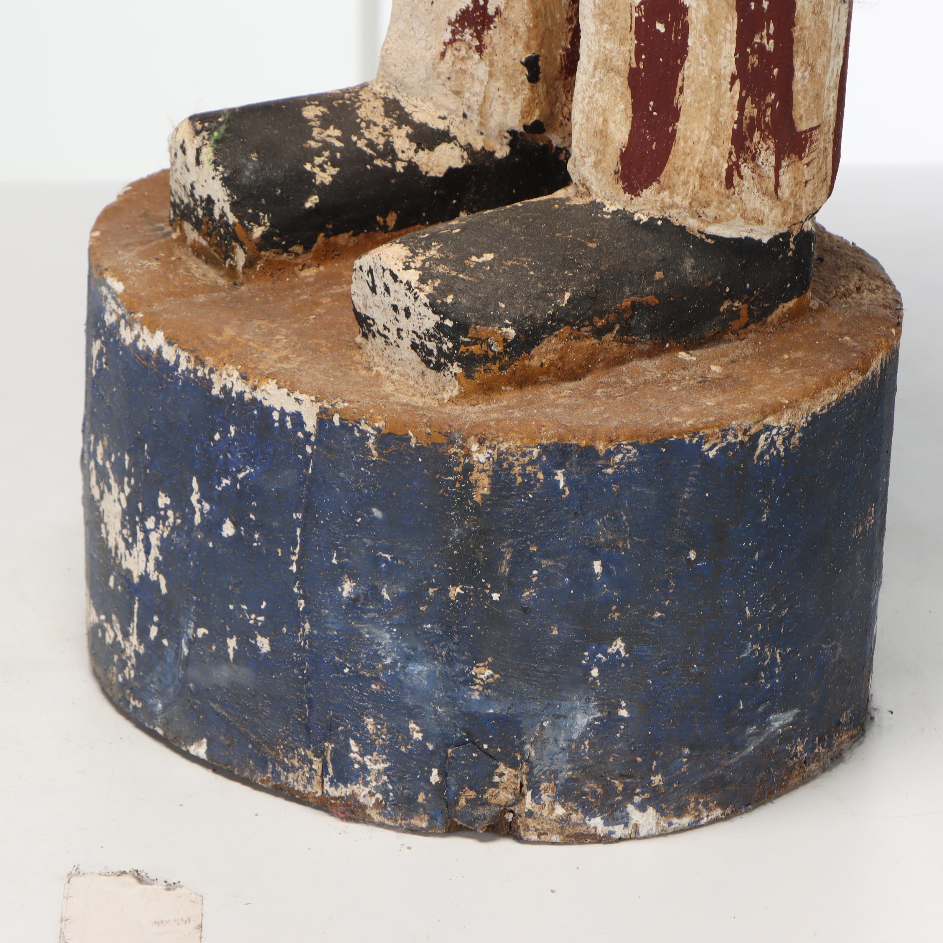 Hand-Carved and Painted Folk Art Uncle Sam