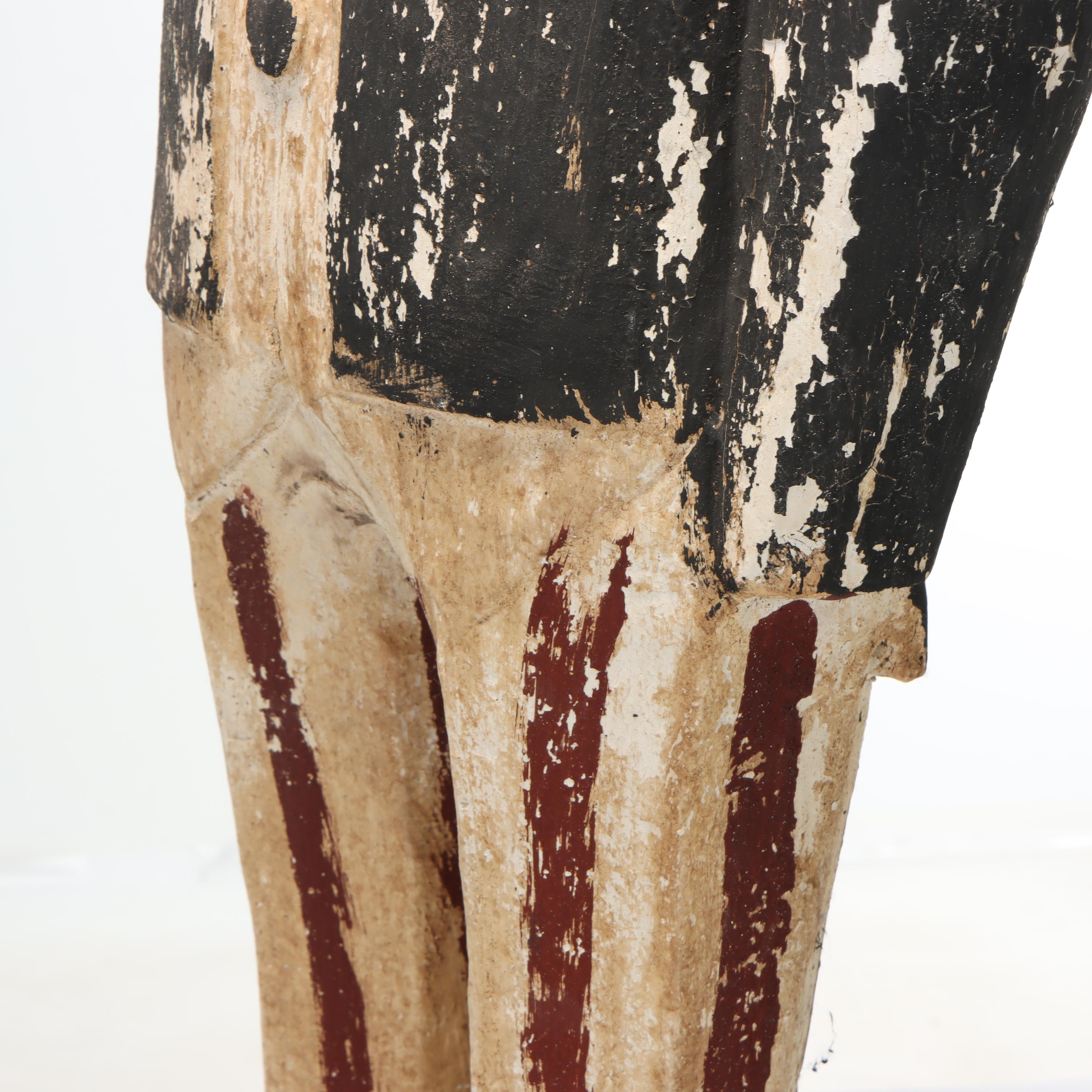 Hand-Carved and Painted Folk Art Uncle Sam