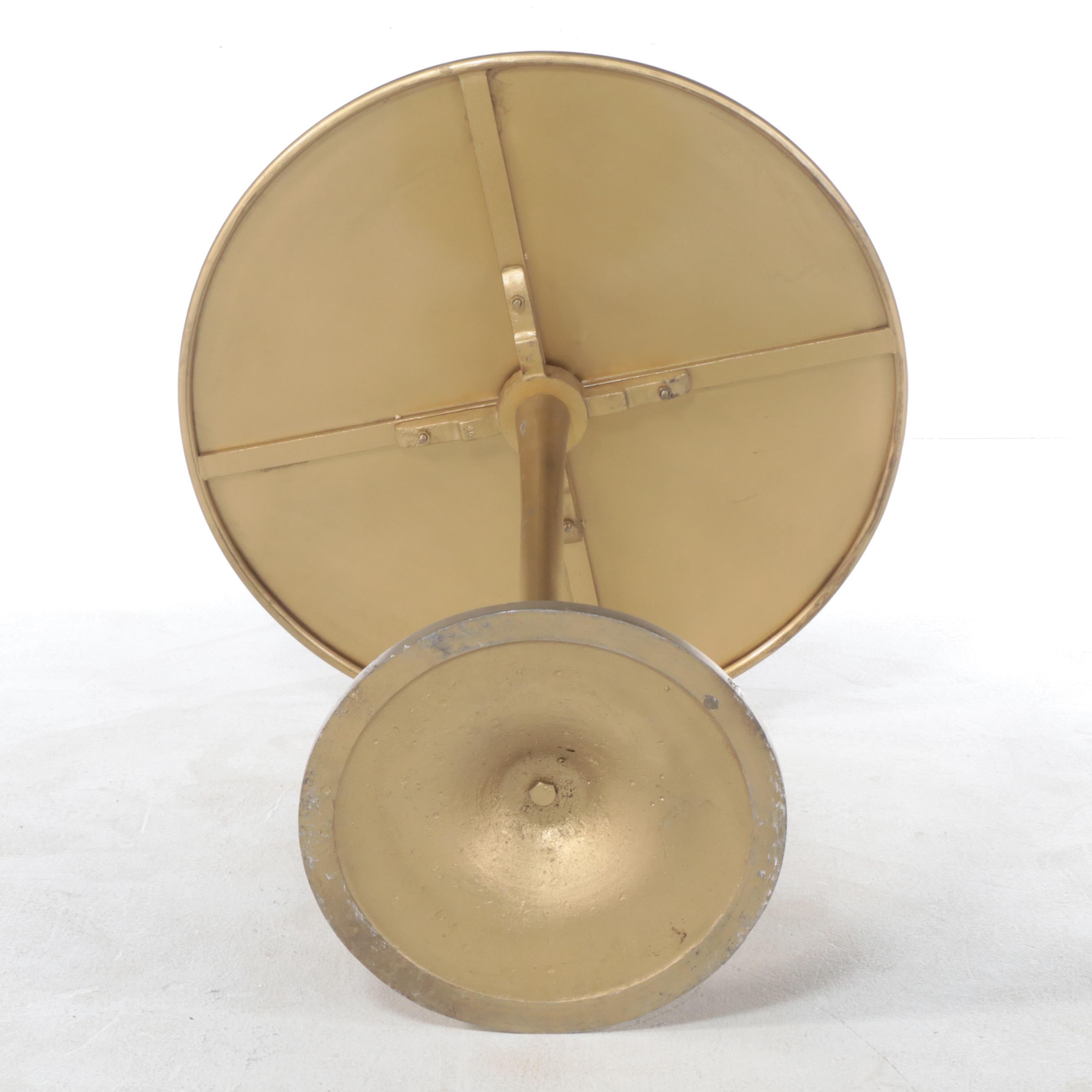 Modernist Style Gilt Metal Pub Table