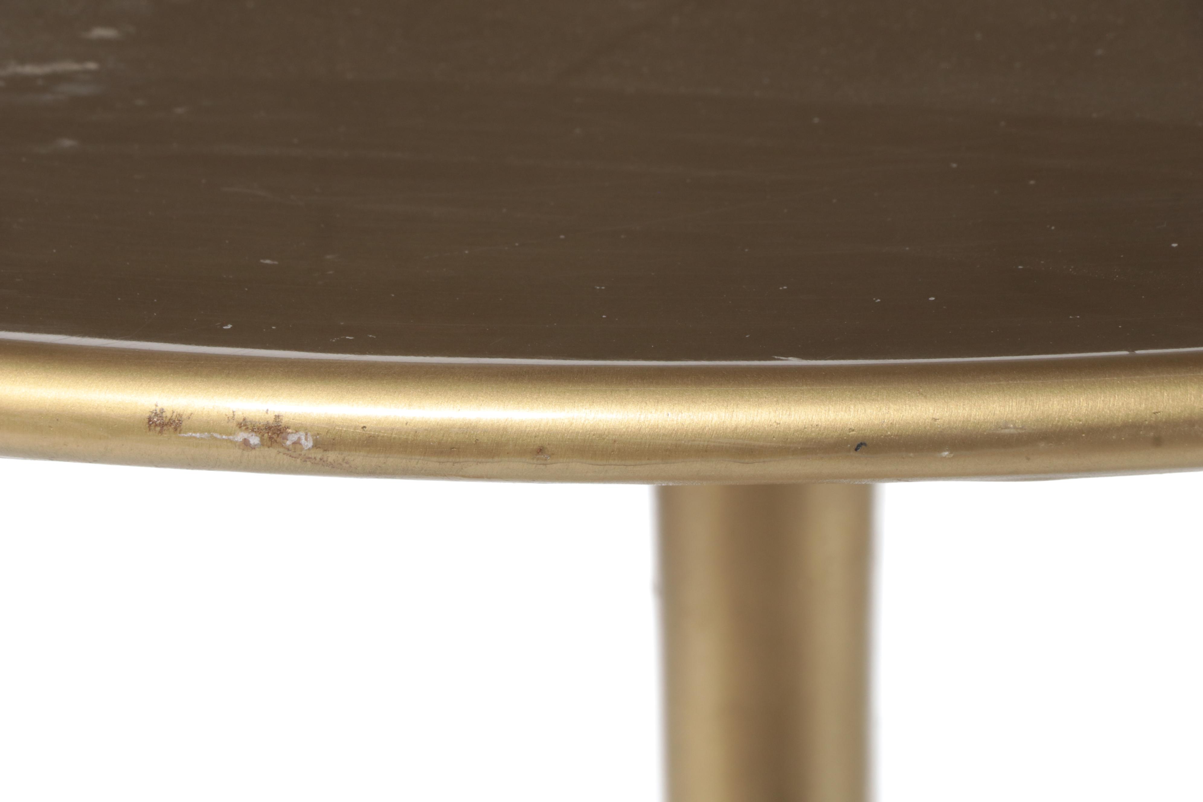 Modernist Style Gilt Metal Pub Table