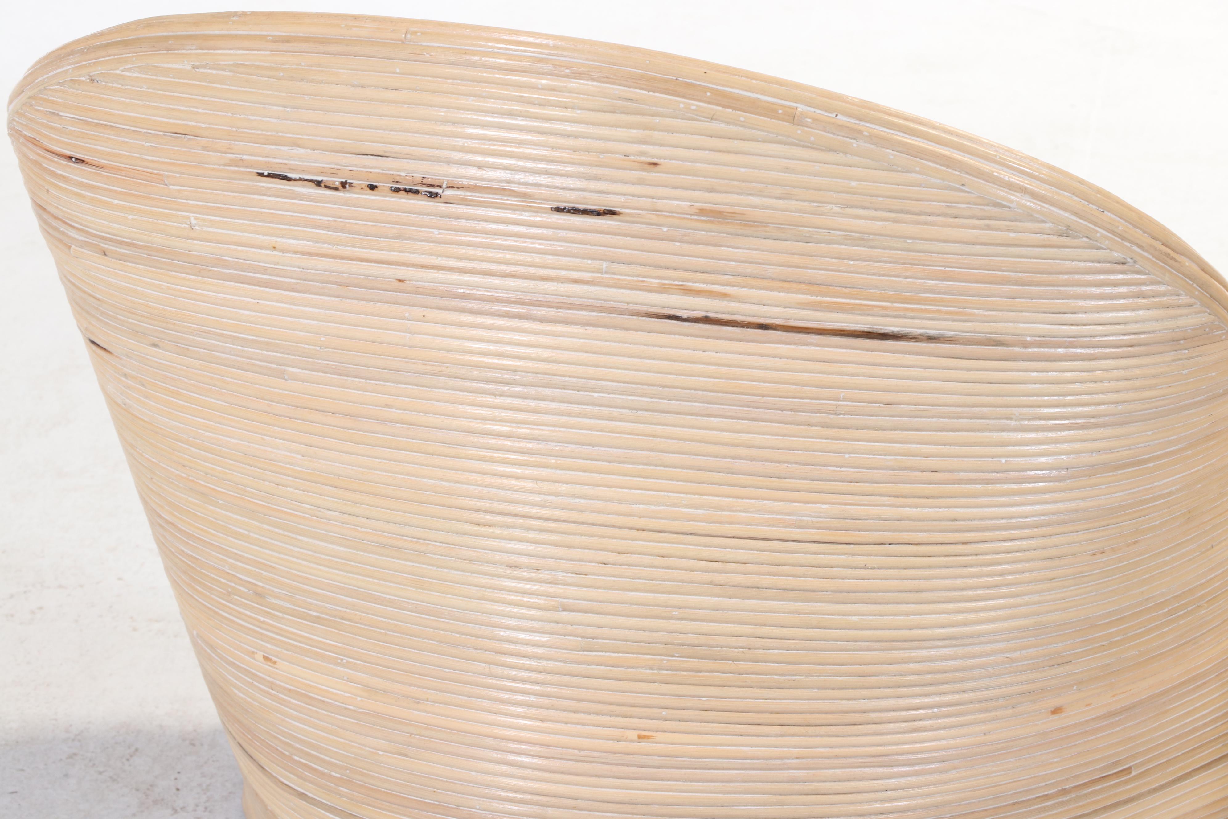 Pair of Modernist Style Rattan Low Chairs