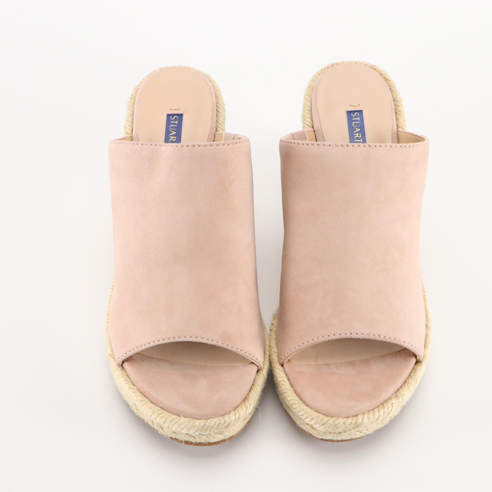 Stuart Weitzman Espadrille Wedge Sandals in Suede, New in Boxes