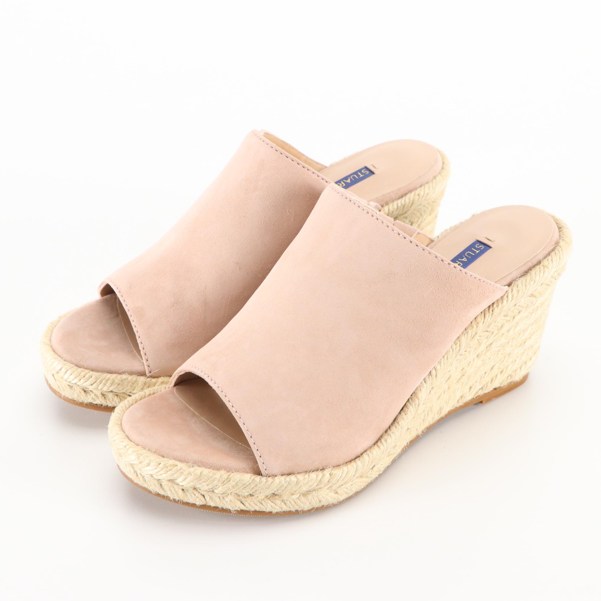 Stuart Weitzman Espadrille Wedge Sandals in Suede, New in Boxes
