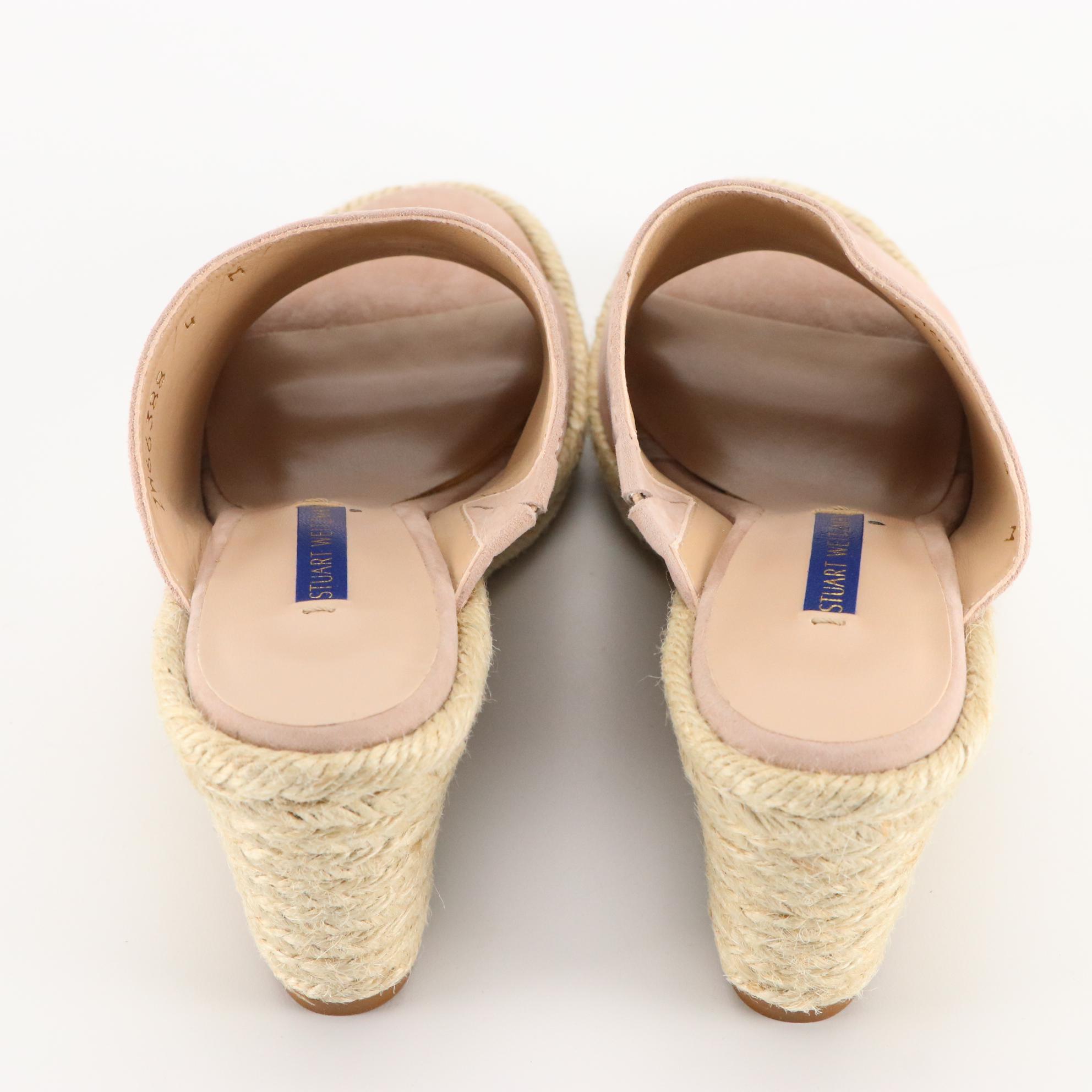Stuart Weitzman Espadrille Wedge Sandals in Suede, New in Boxes