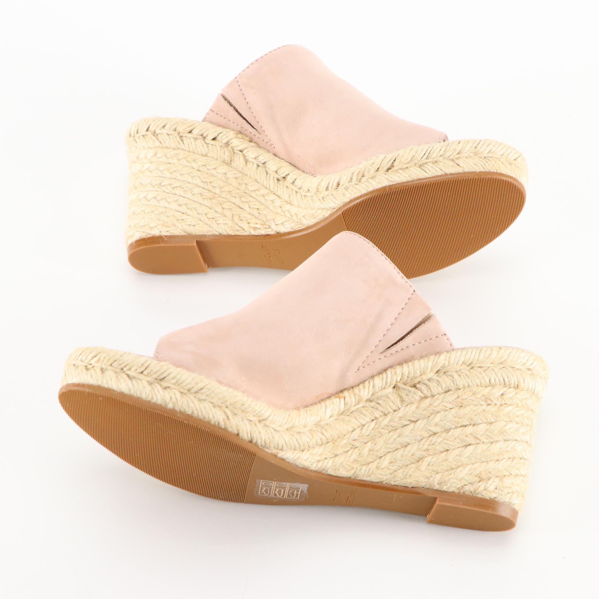 Stuart Weitzman Espadrille Wedge Sandals in Suede, New in Boxes