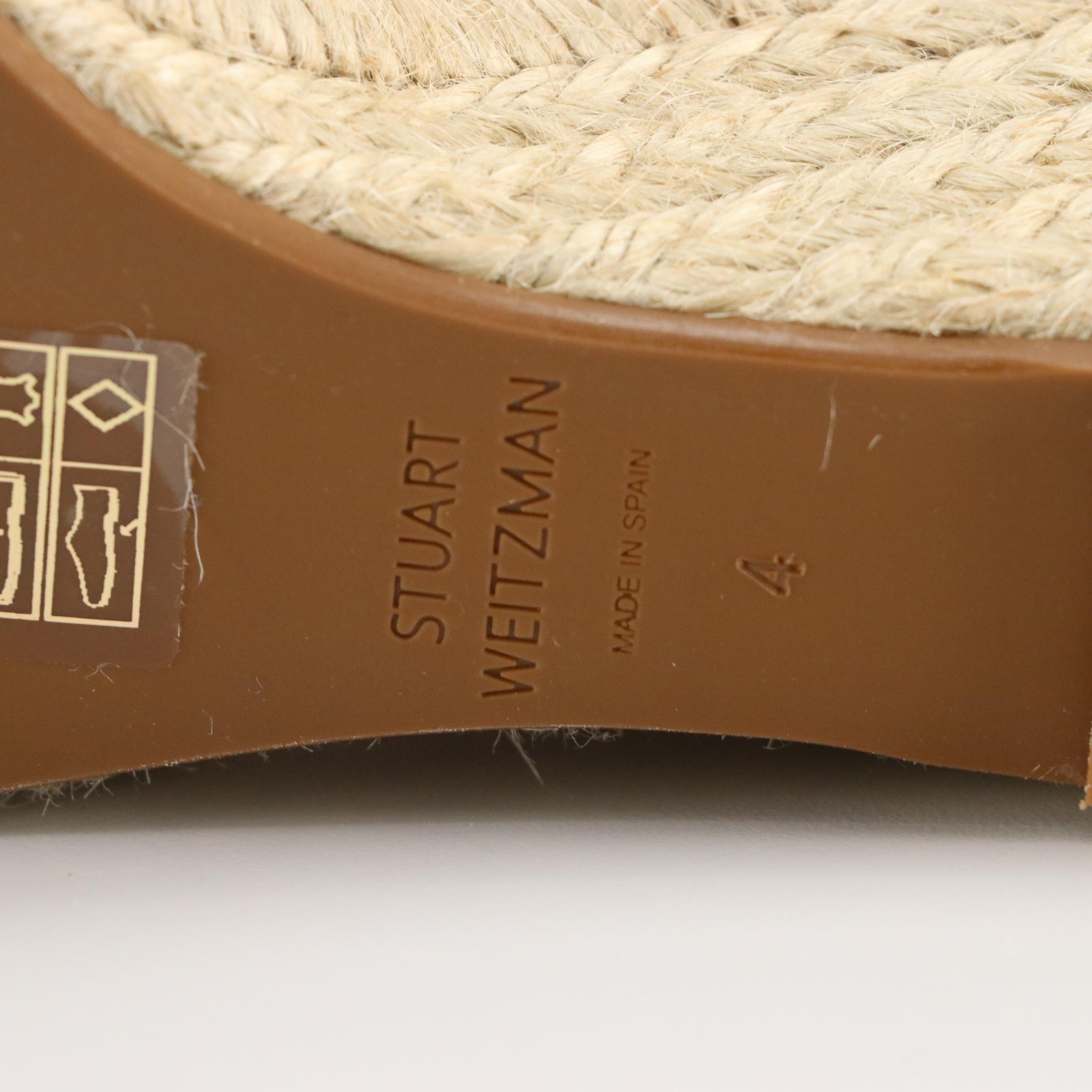 Stuart Weitzman Espadrille Wedge Sandals in Suede, New in Boxes