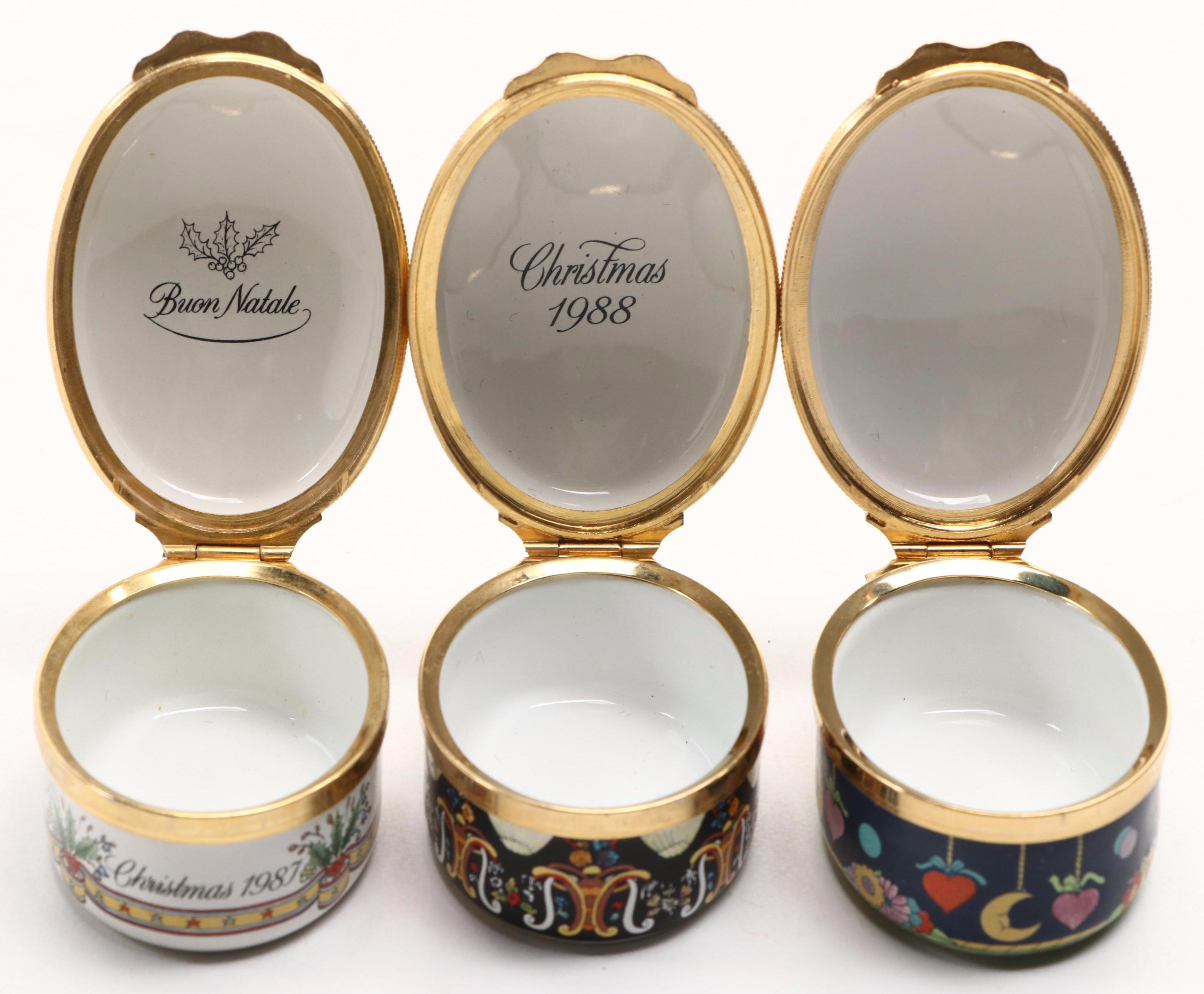 Gucci Limited Edition "Buon Natale," "Christmas 1988" and Other Enameled Box