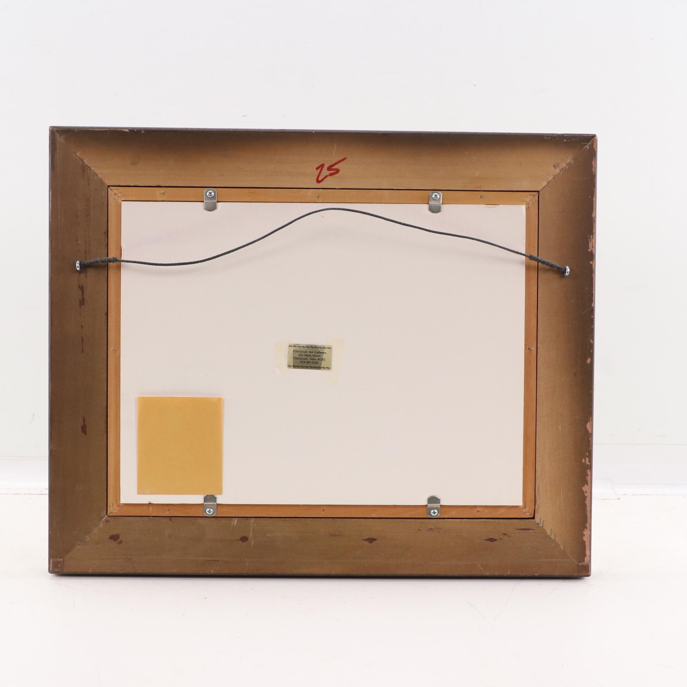 Francis Dixon Oil Painting of an Autumn Landscape with Lake