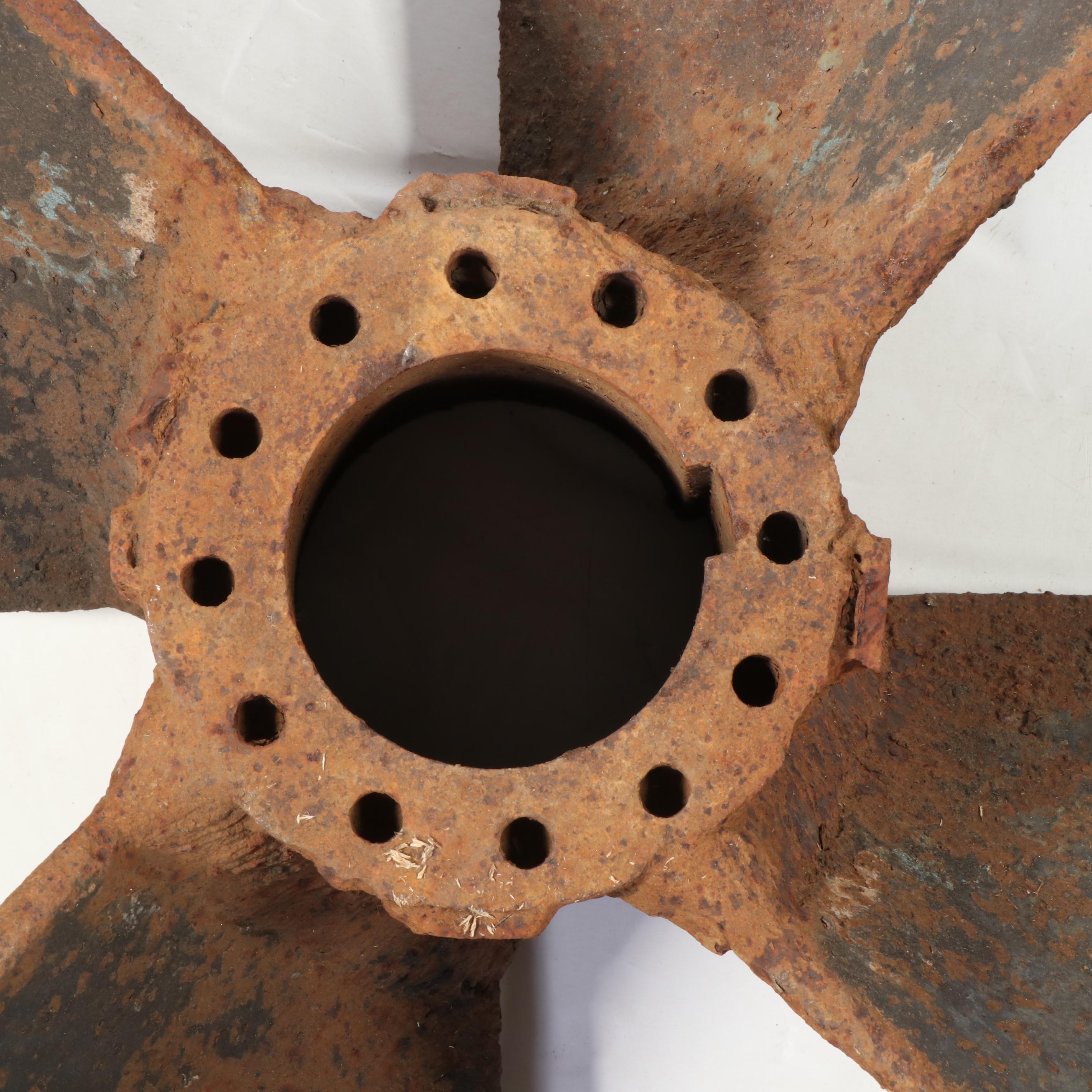 Oversized Cast Iron Four Blade Boat Propeller