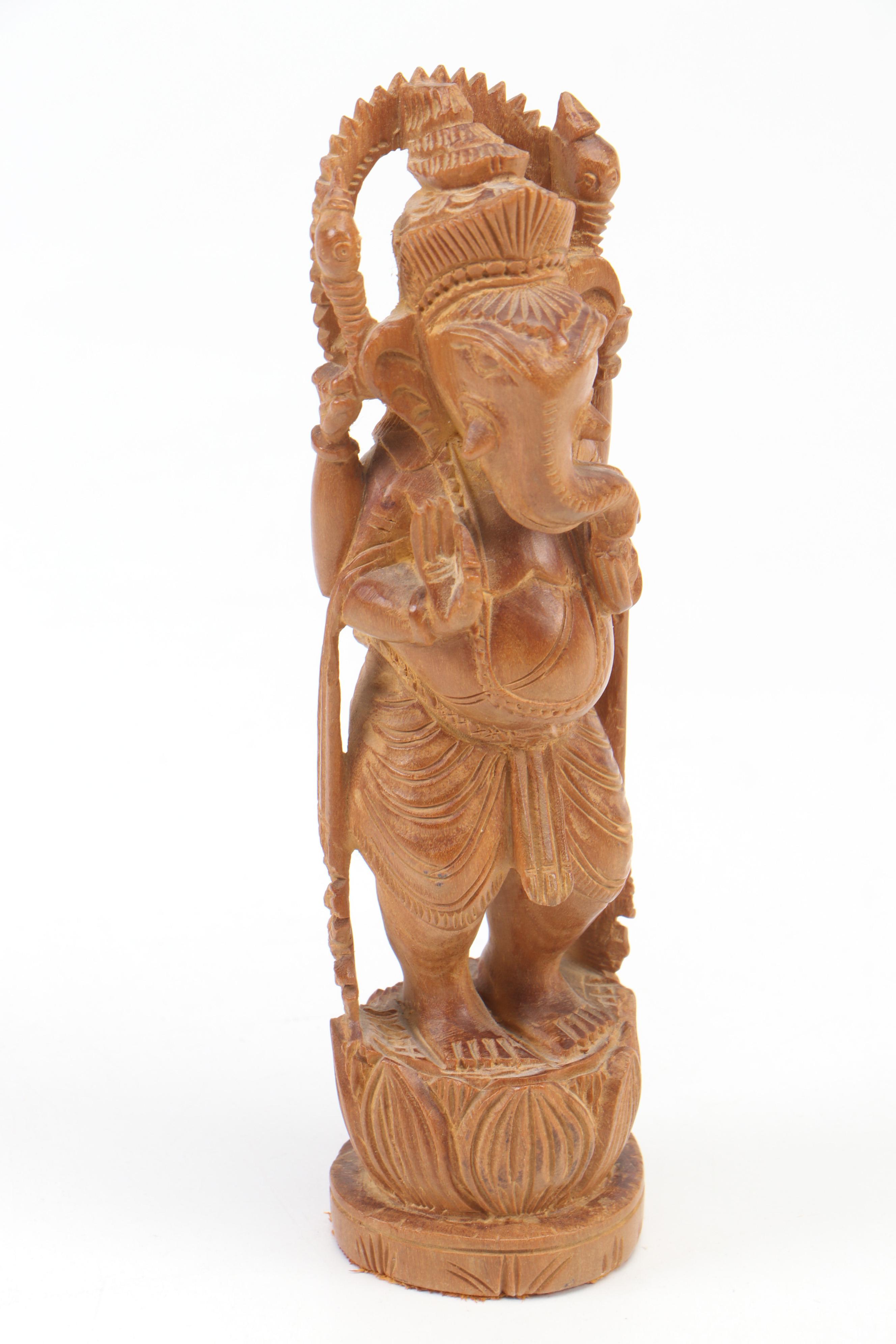 Handmade Bamboo Cricket Cages with Carved Wood Ganesha Figurine and More